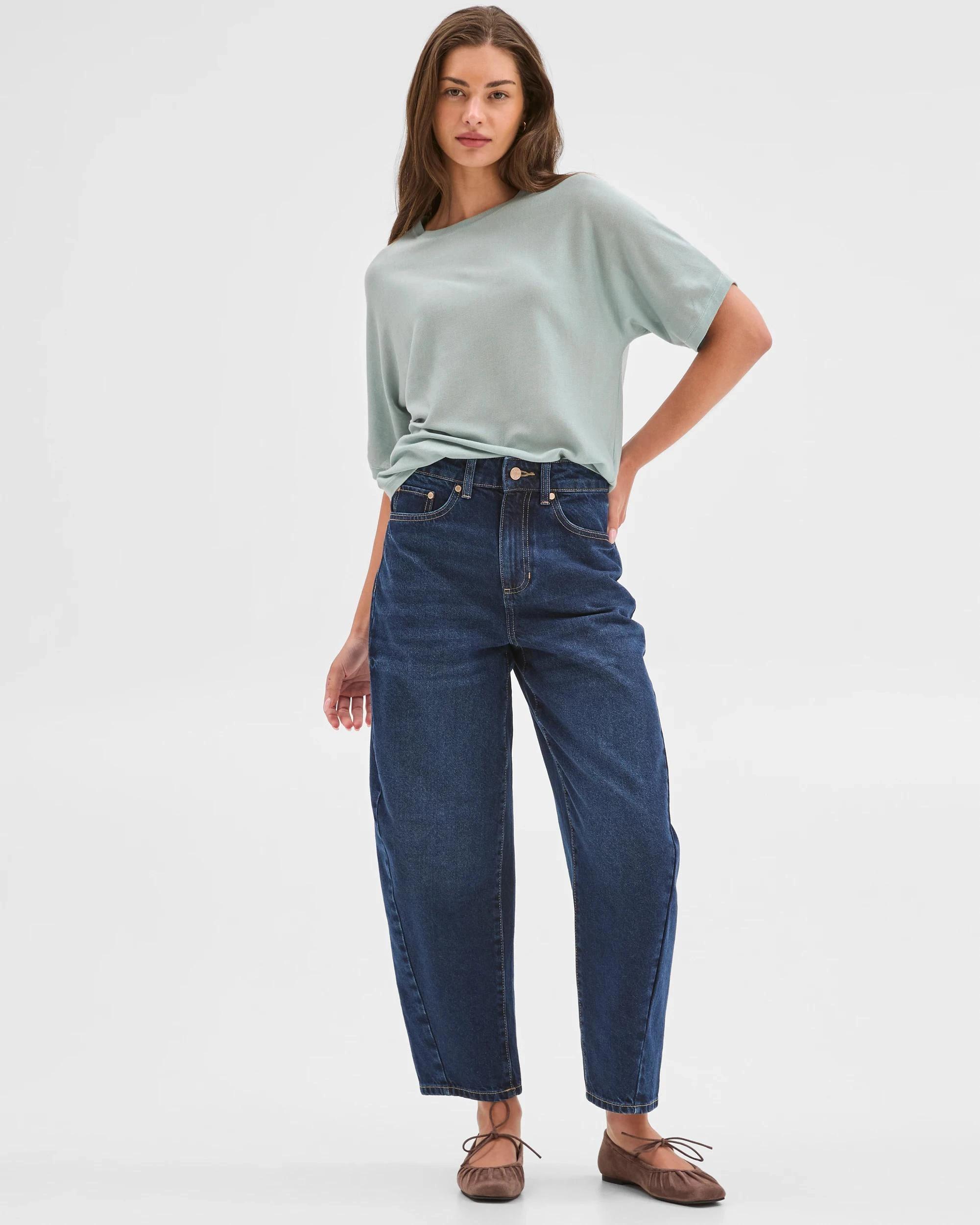 1 Target Petites Petites Merino Wool Blend Short Sleeve T-Shirt SLATE, 1 of 5