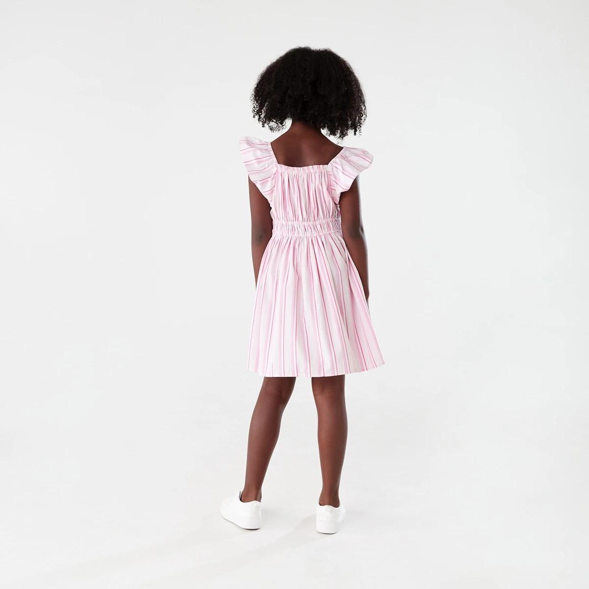 7 Shirred Frill Dress ROSY STRIPE MULTI, 7 of 7