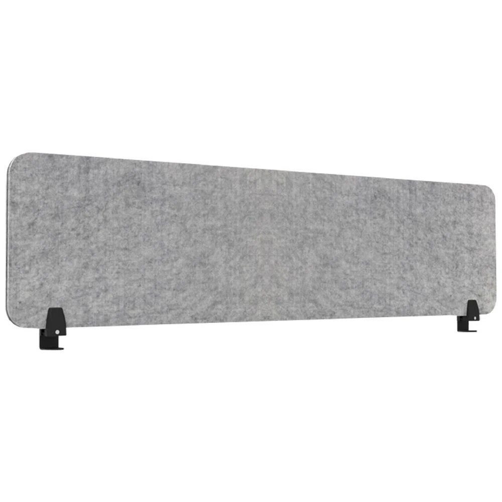 1 Furnx Eco Panel Screen Side Mount 1490 x 400 mm Grey/Black Commercial Desking Accessories, 1 of 2