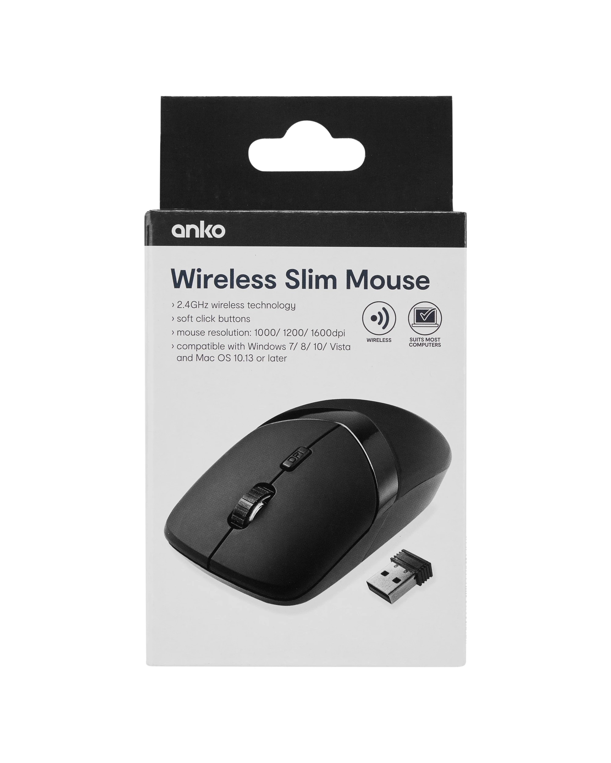 5 Wireless Slim Mouse - Black, 5 of 5