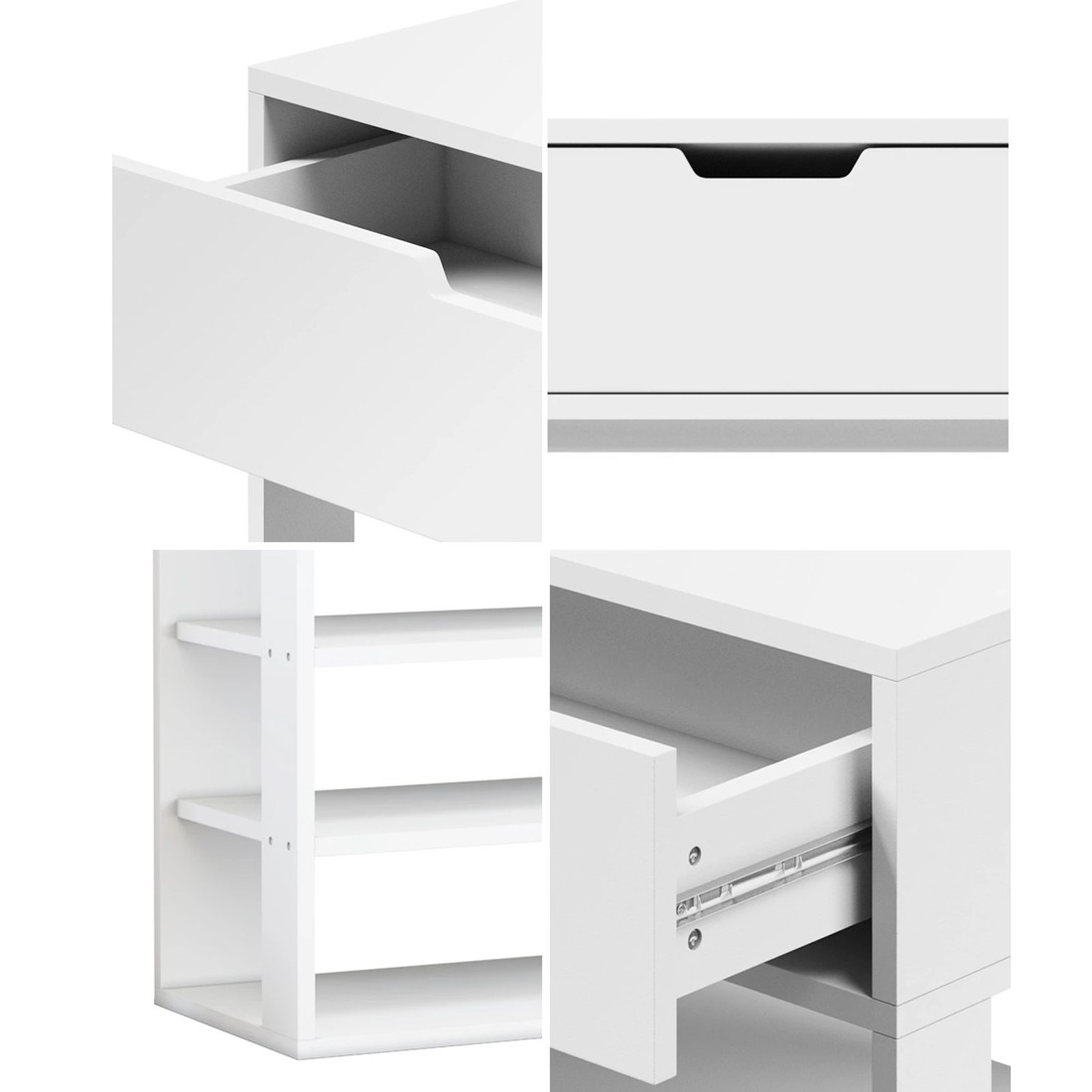 2 Oikiture Shoes Storage Rack 5-tier Shelves Shoe Storage Cabinet Drawer
 - White, 2 of 8