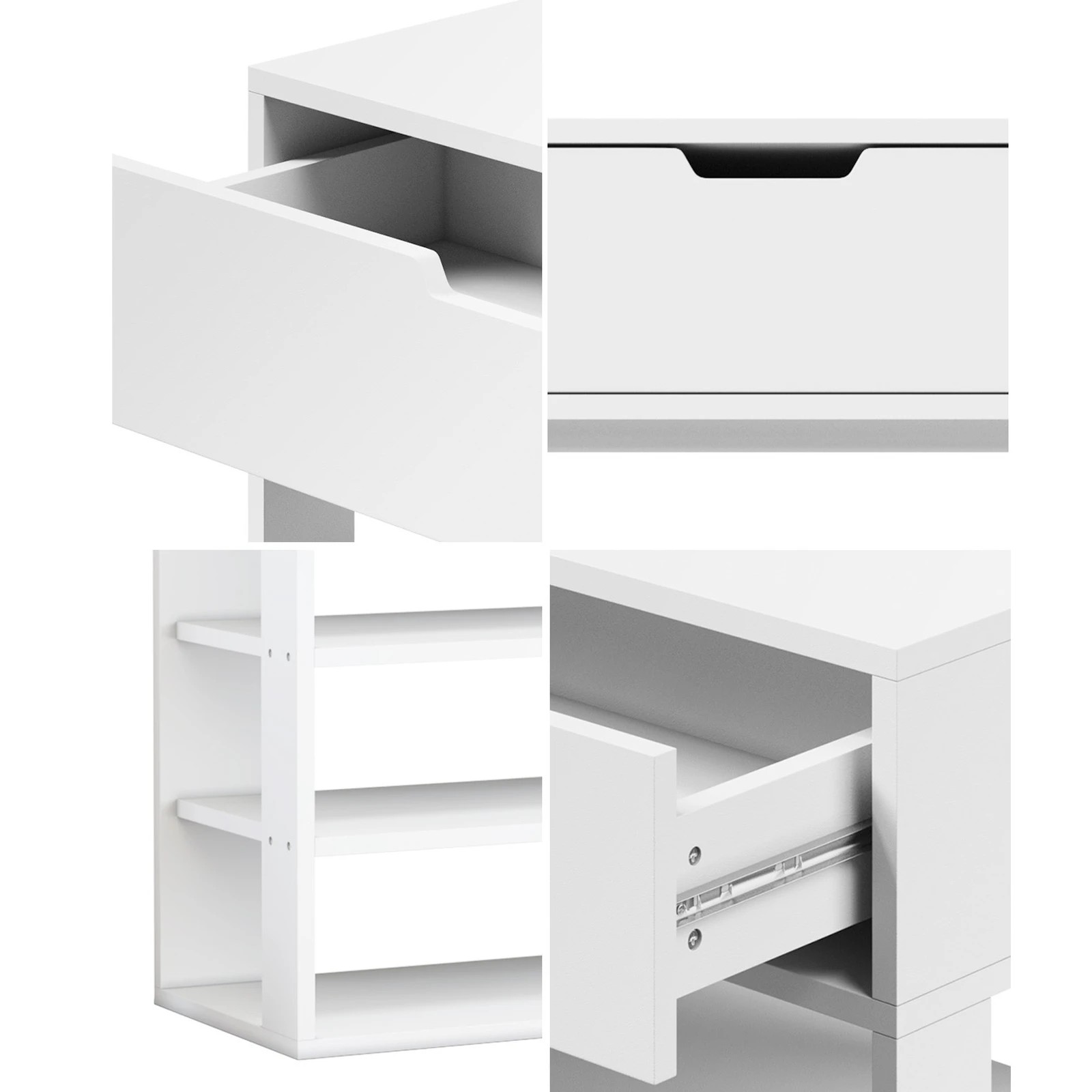 2 Oikiture Shoes Storage Rack 5-tier Shelves Shoe Storage Cabinet Drawer
 - White, 2 of 8