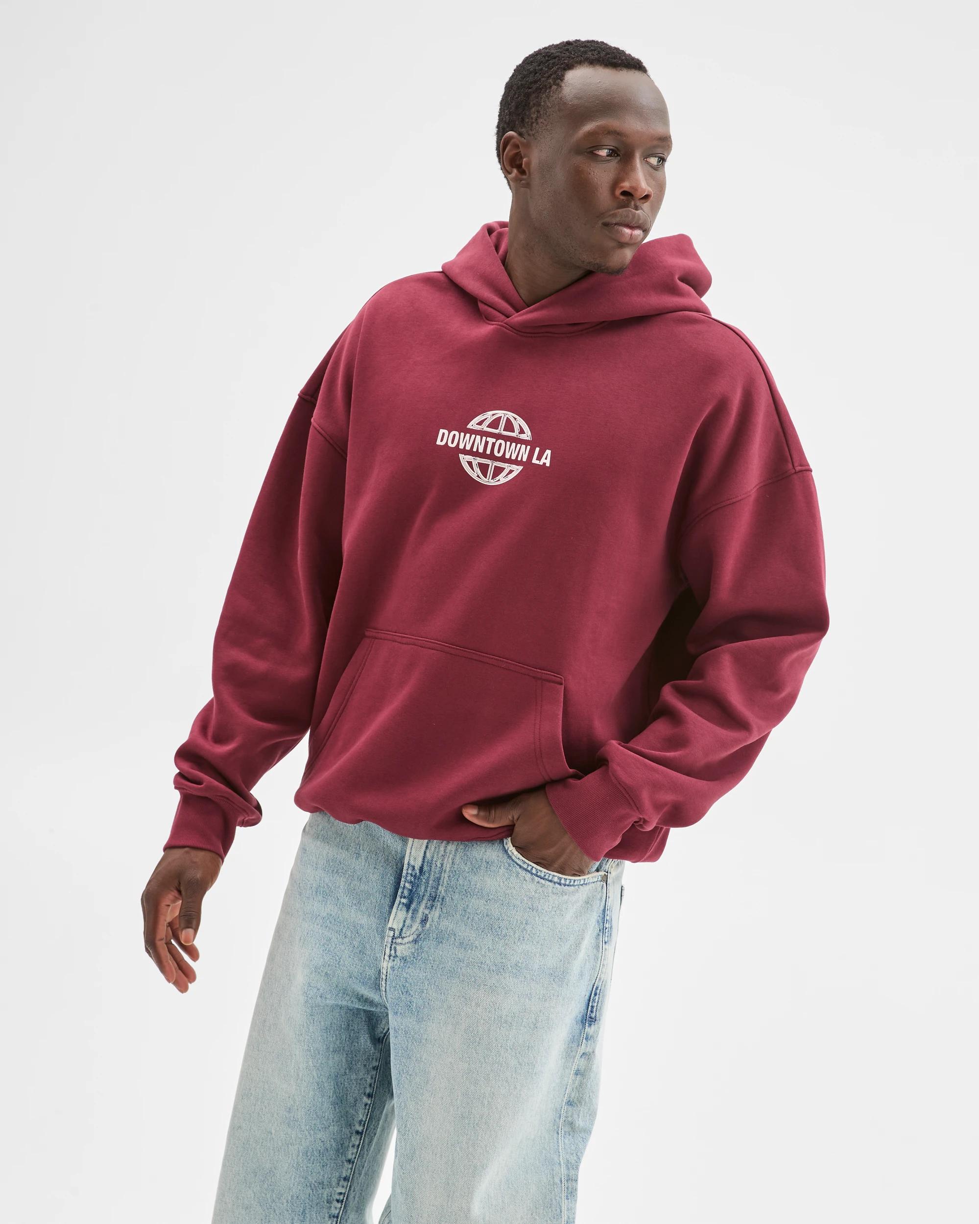 1 Commons Australian Cotton Blend Heavyweight Graphic Hoodie WASHED PORT, 1 of 7