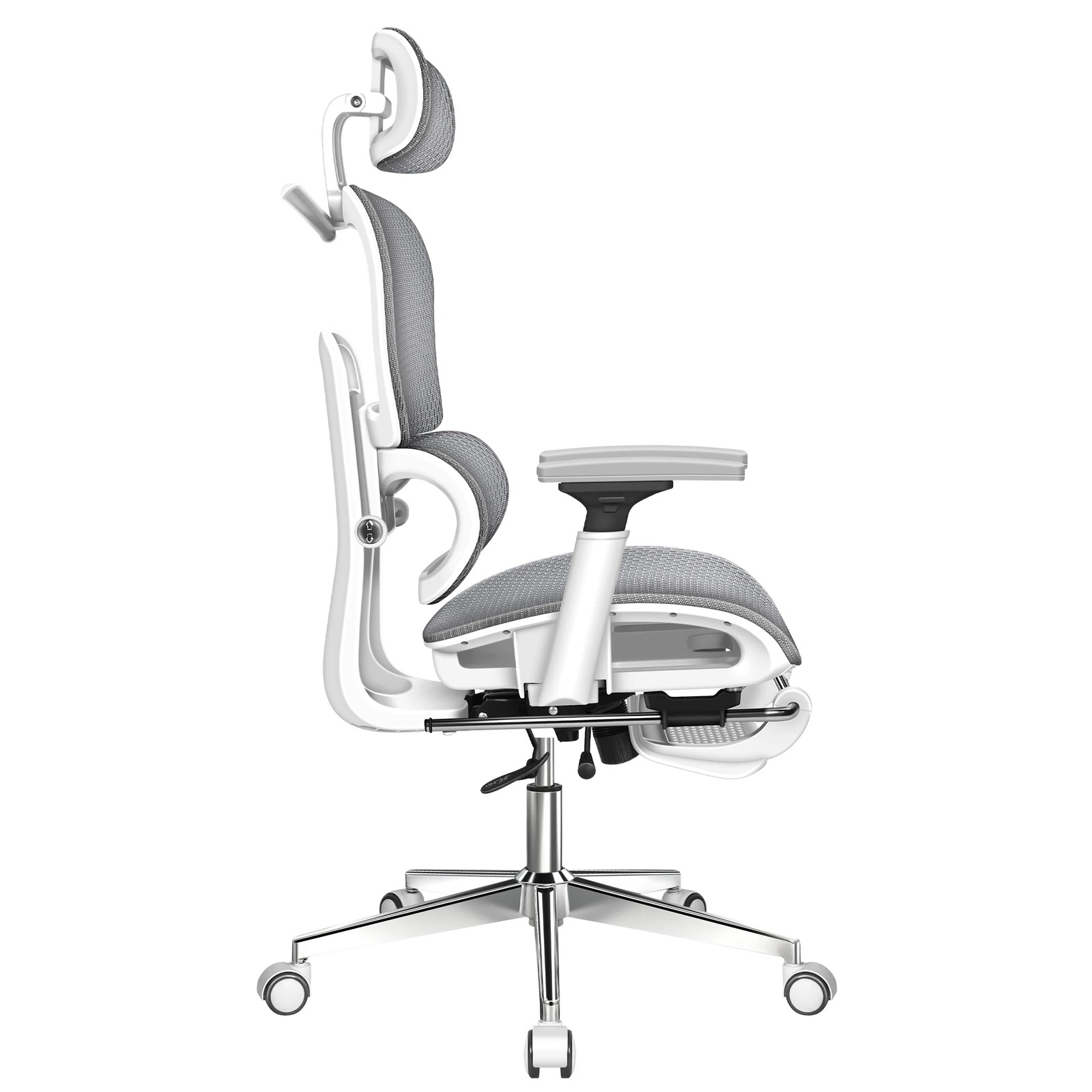 8 Alfordson Ergonomic Office Chair Mesh Executive Racing Computer Seat - White Grey, 8 of 10