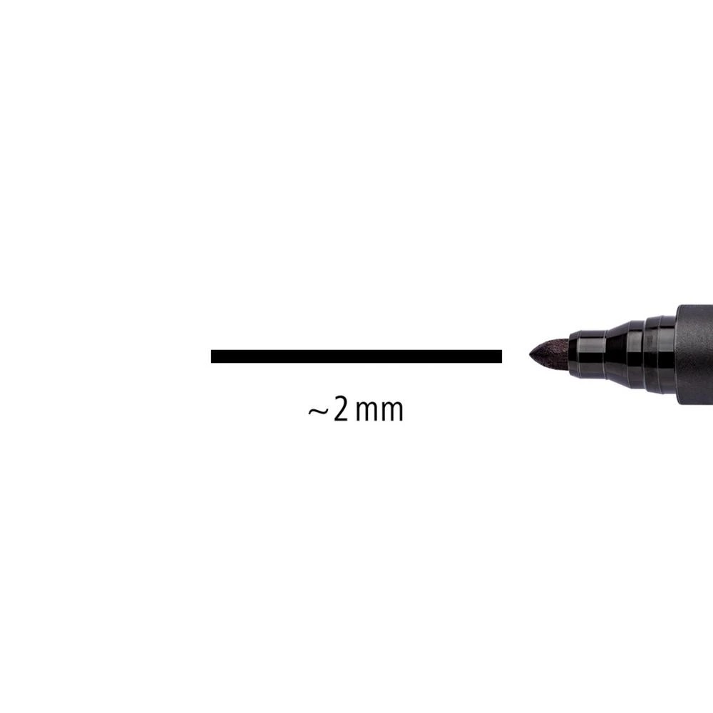 4 Staedtler Lumocolour Permanent Marker Bullet Black 4 Pack, 4 of 8
