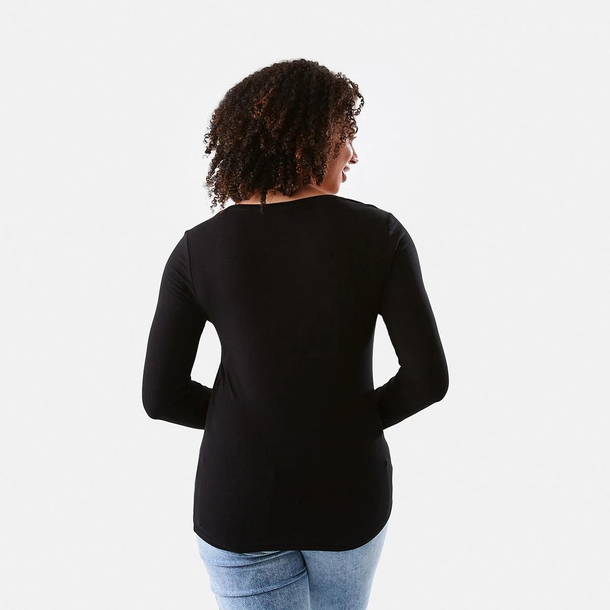 3 Long Sleeve Stretch T-shirt Black, 3 of 6