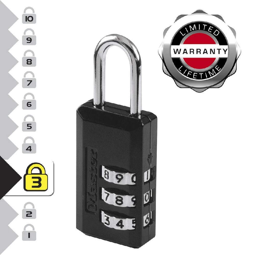 3 Master Lock 20mm Luggage Padlock, 3 of 6