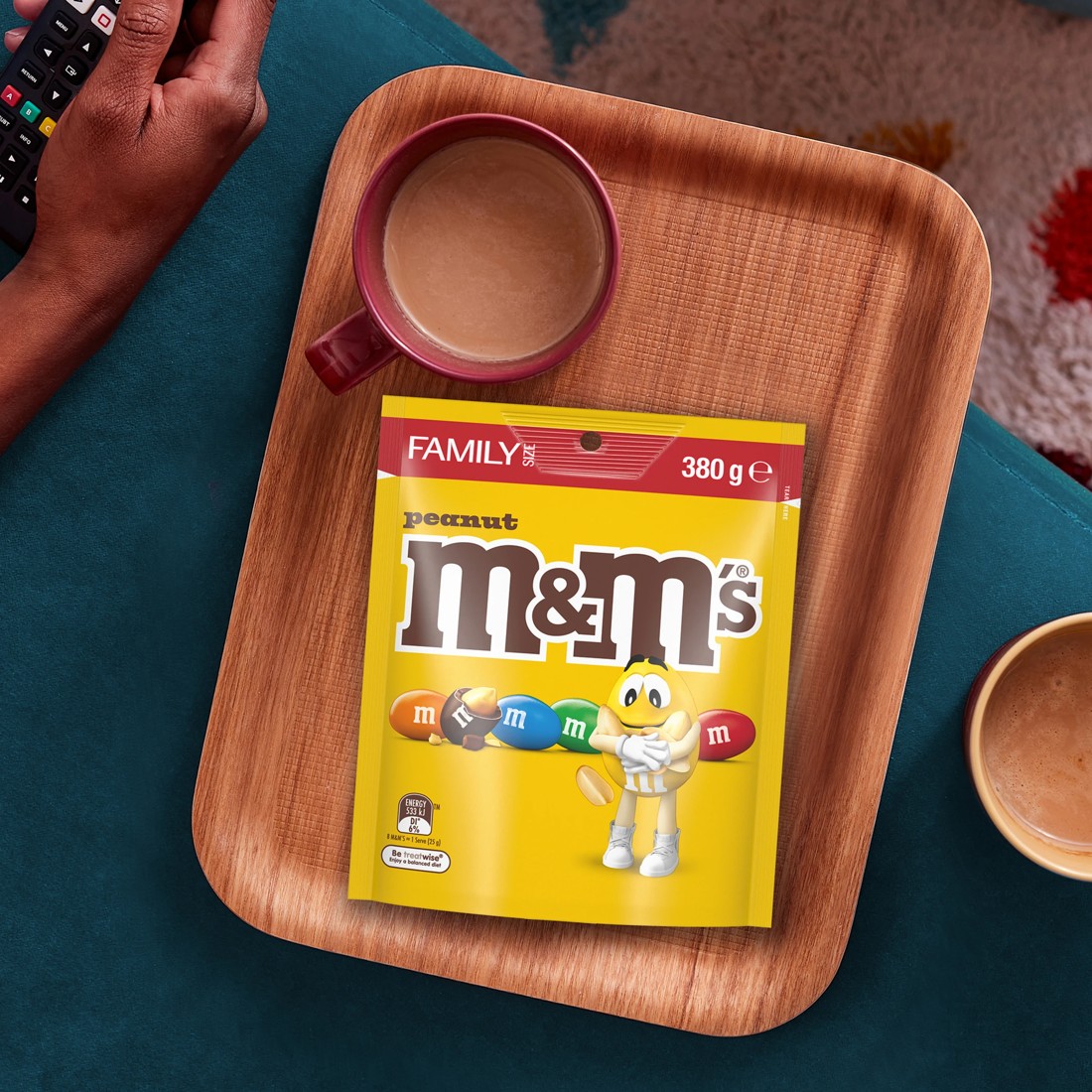 3 M&M's Peanut Milk Chocolate Snack & Share Bag 380g, 3 of 5