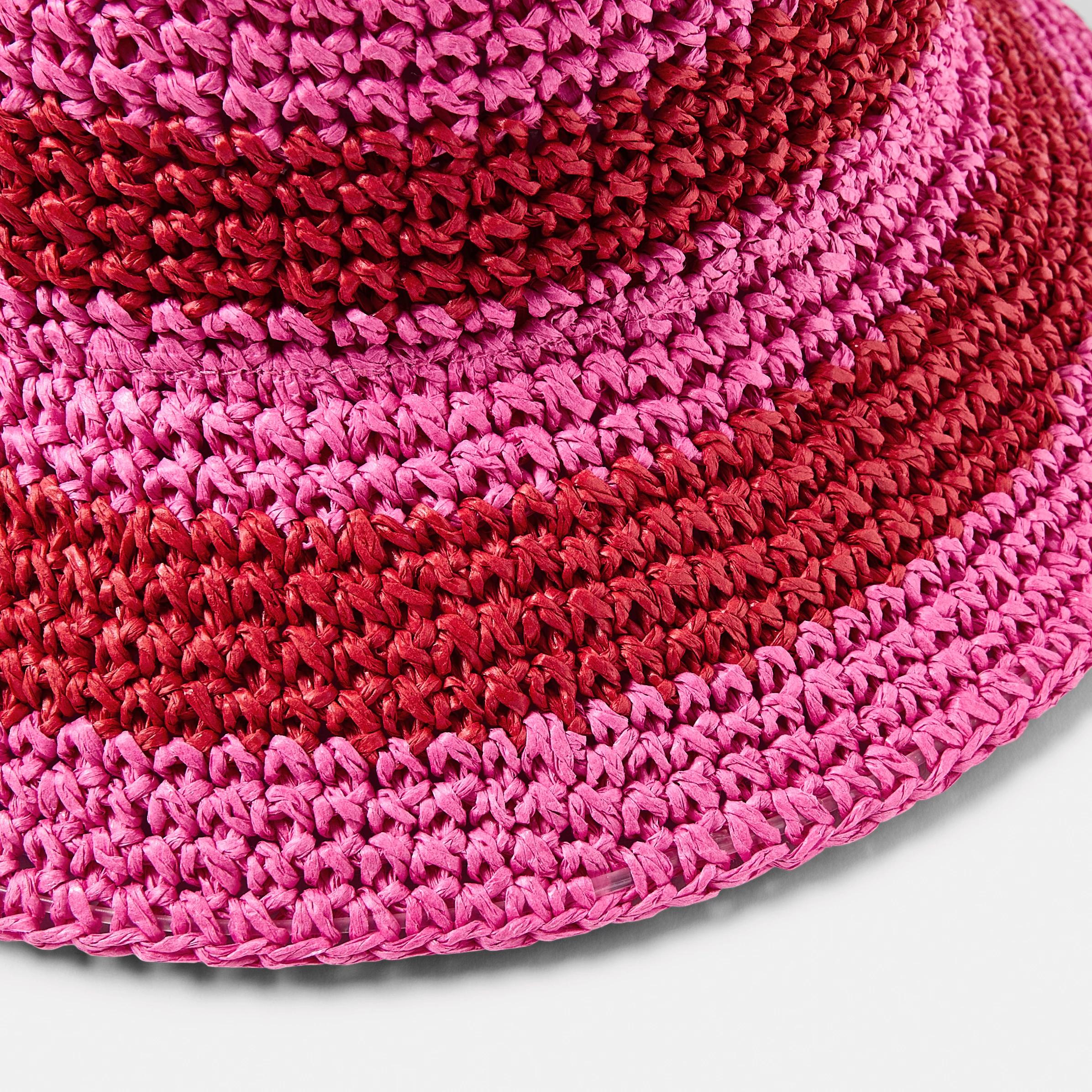 2 Crochet Bucket Hat Pink Strp, 2 of 2