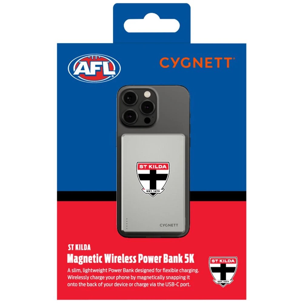 6 Cygnett 5000mAh Magslim Powerbank St Kilda Saints, 6 of 6