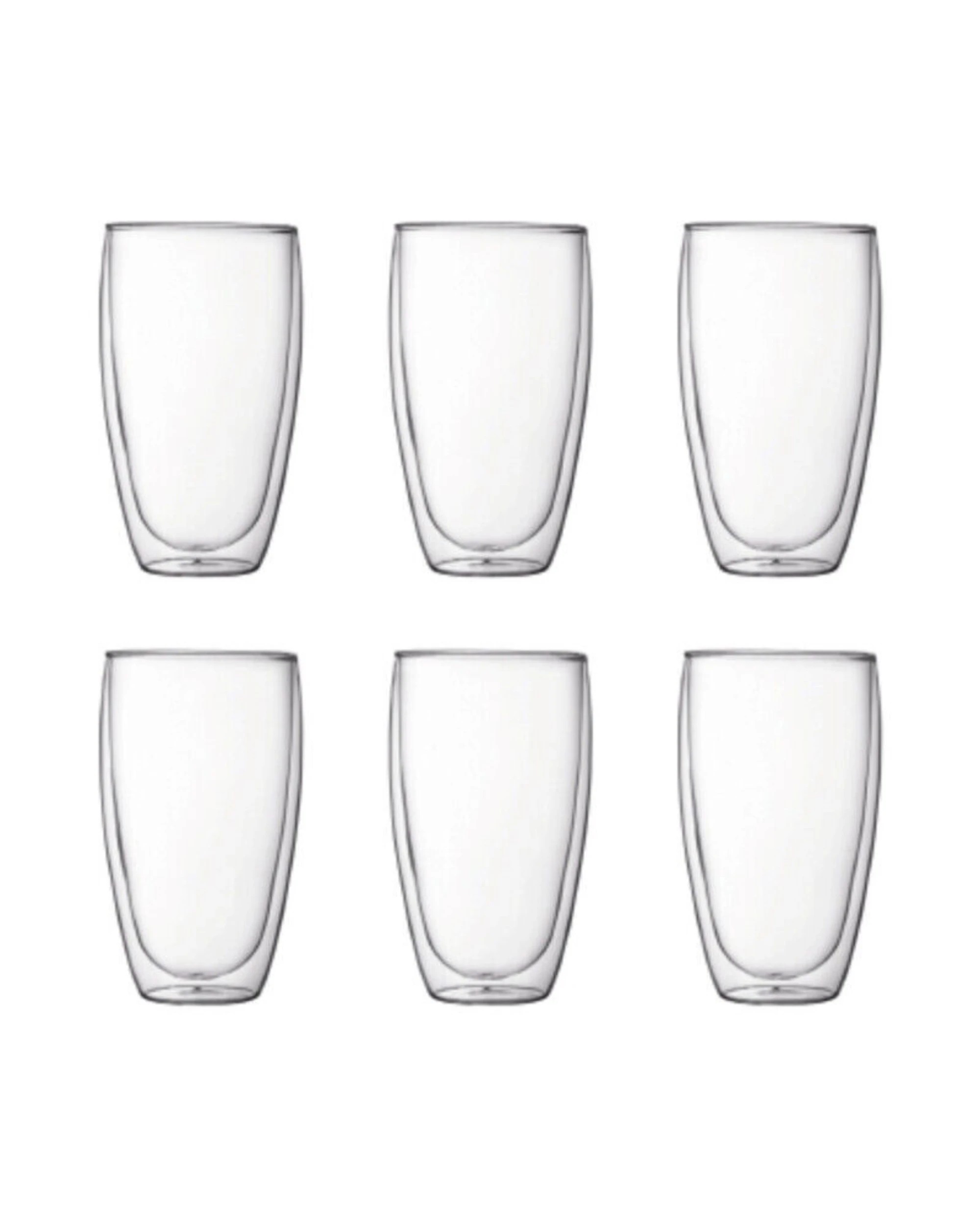 1 Bodum Pavina Double Wall 450ml Large Glass 6 Piece Set - Clear, 1 of 4