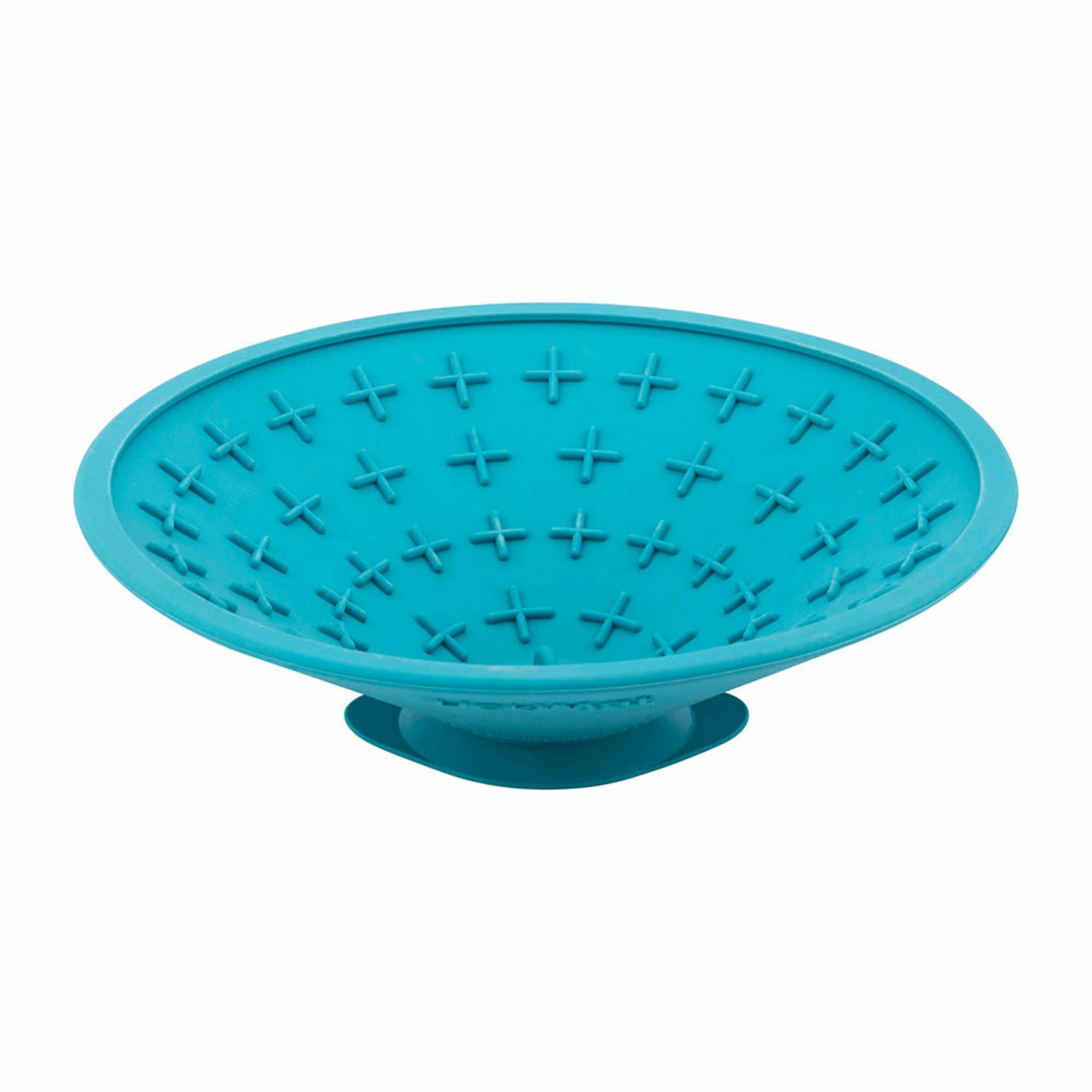 1 Lickimat Splash Wall & Floor Suction Slow Feeder Dog Bowl - Blue, 1 of 2