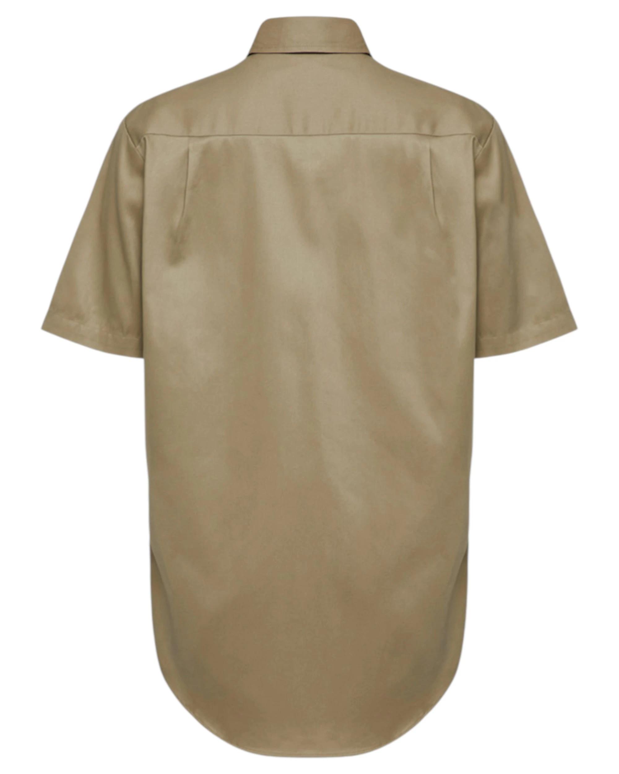 2 Hard Yakka Mens Short Sleeve Lightweight Drill Ventilated Shirt Khaki KHAKI, 2 of 6