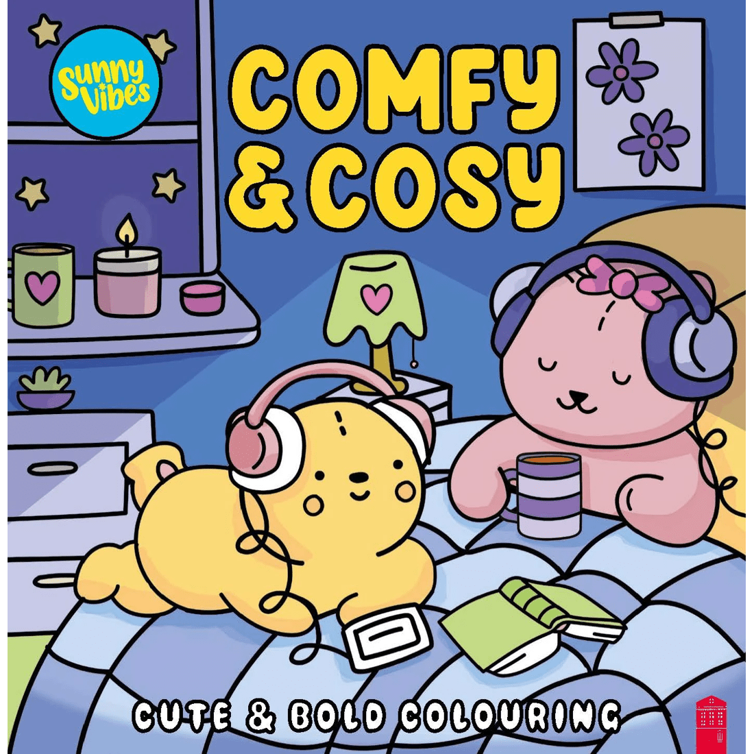 1 Sunny Vibes Comfy & Cosy Cute & Bold Colouring Book, 1 of 1