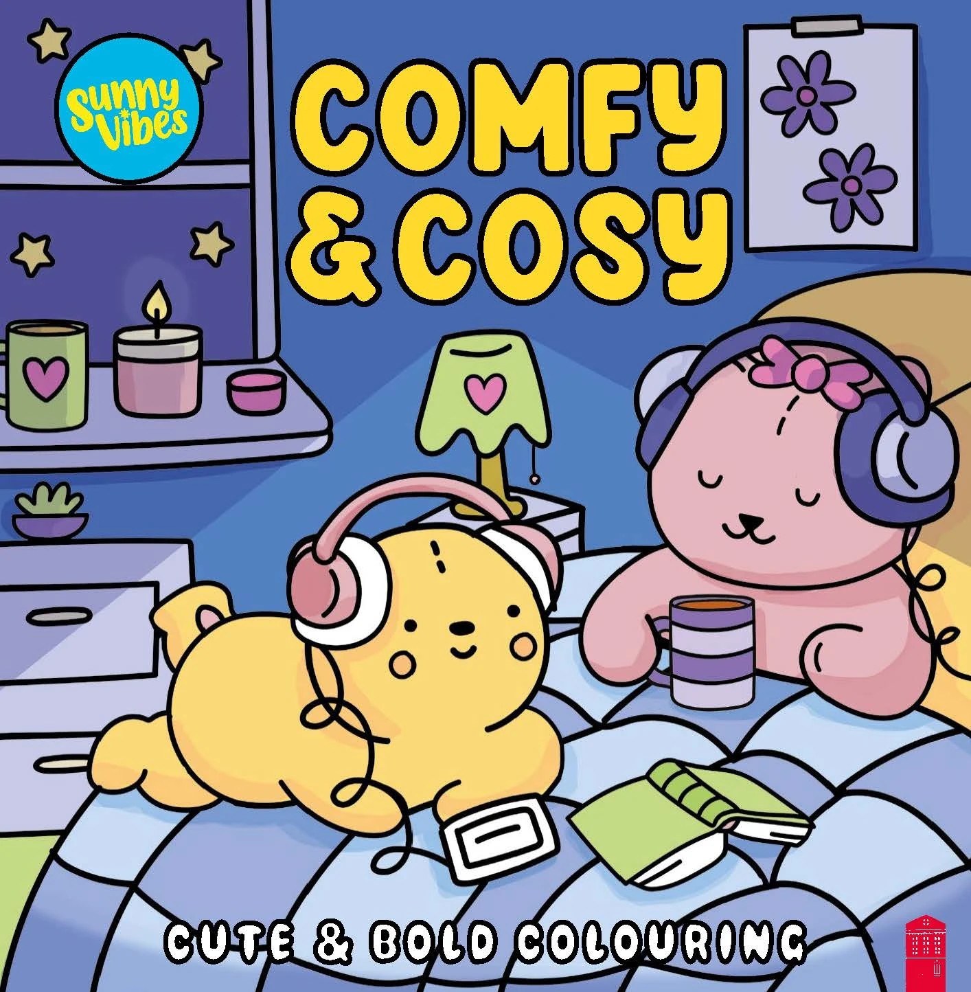 1 Sunny Vibes Comfy & Cosy Cute & Bold Colouring Book