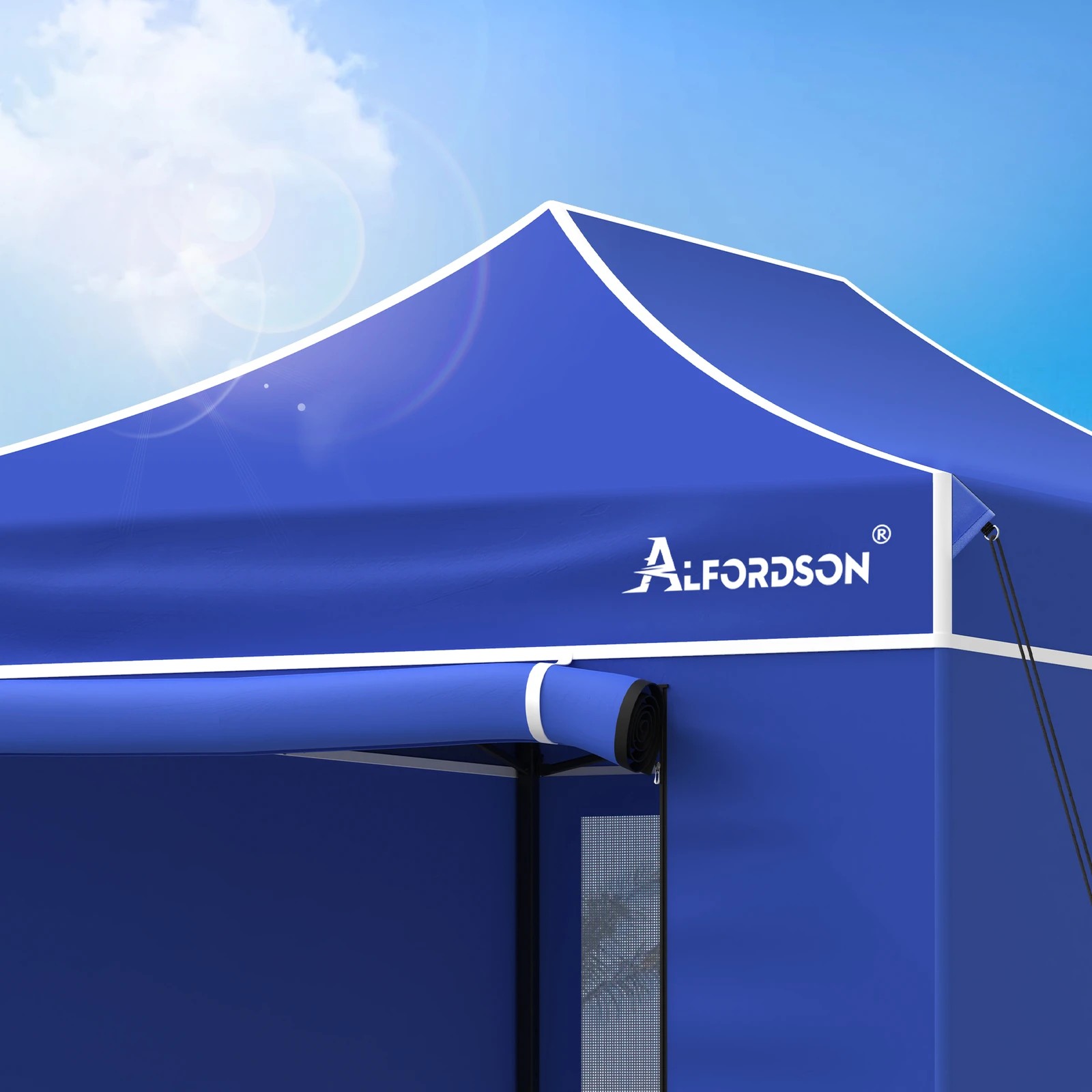 5 Alfordson Gazebo 4.5x3m Pop Up Marquee 600D Oxford Folding Camping Tent - Blue, 5 of 10