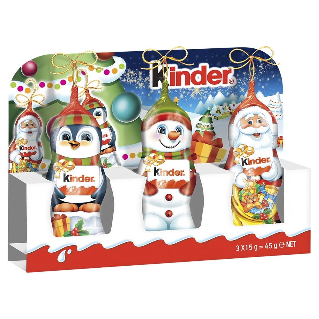 1 Kinder 3 Pack Christmas Figurines 45g, 1 of 1
