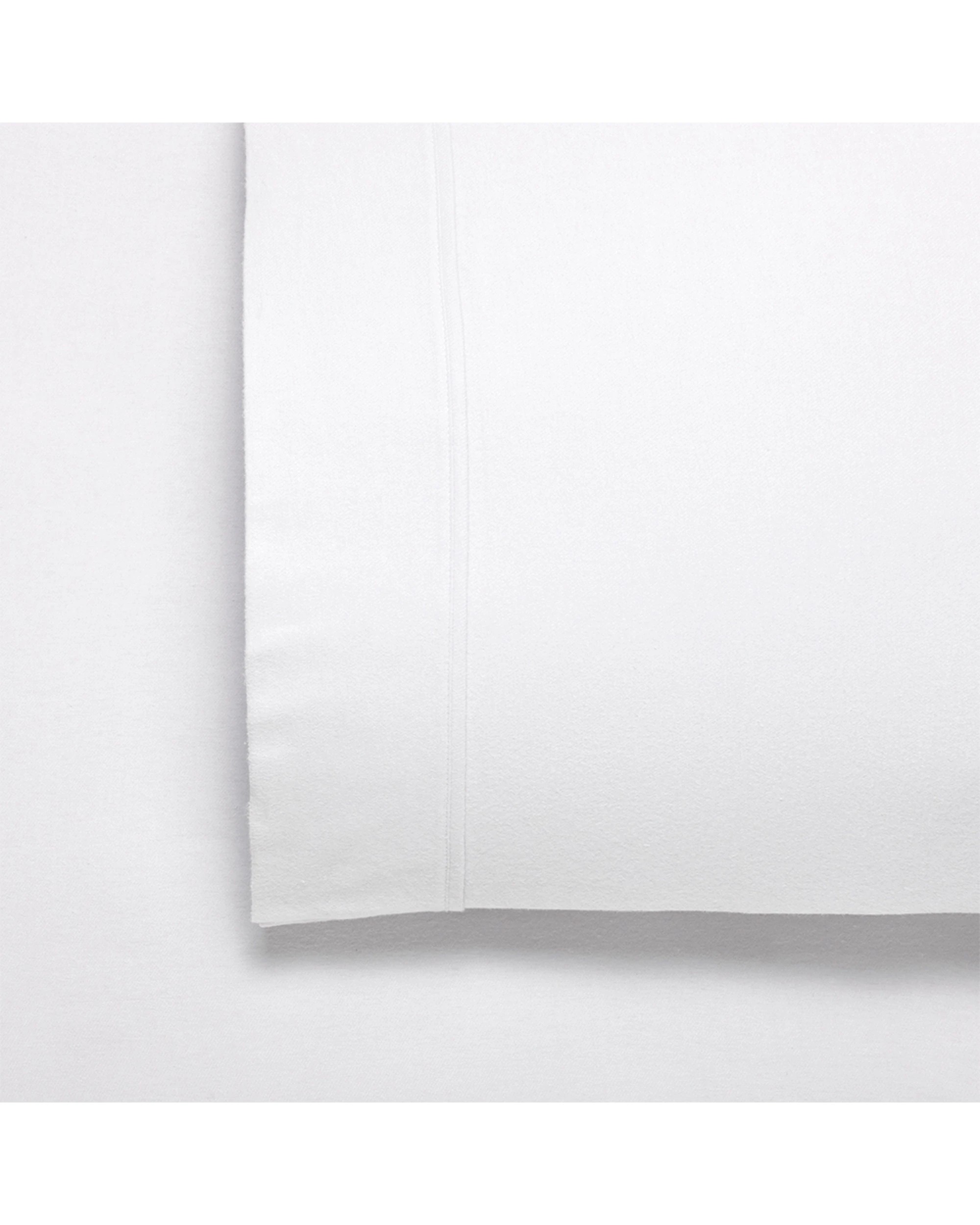 1 Bianca Fletcher Brushed Cotton Flannelette Sheet Set Home Bedding - Super King Bed - White, 1 of 1