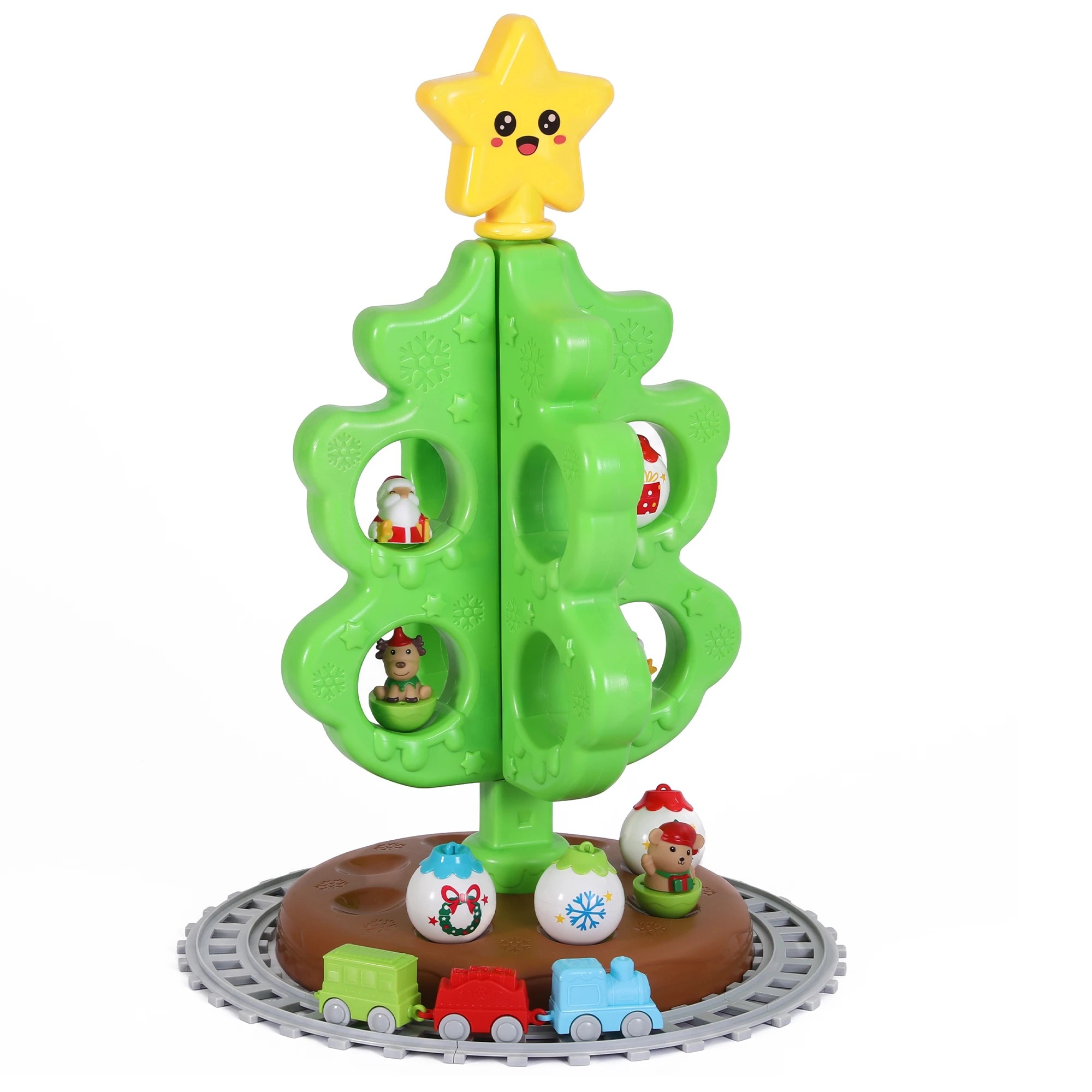 1 Jingle Jollys Toddler First Christmas Tree Mini Xmas Tree Toy Set with Train - Green, 1 of 7
