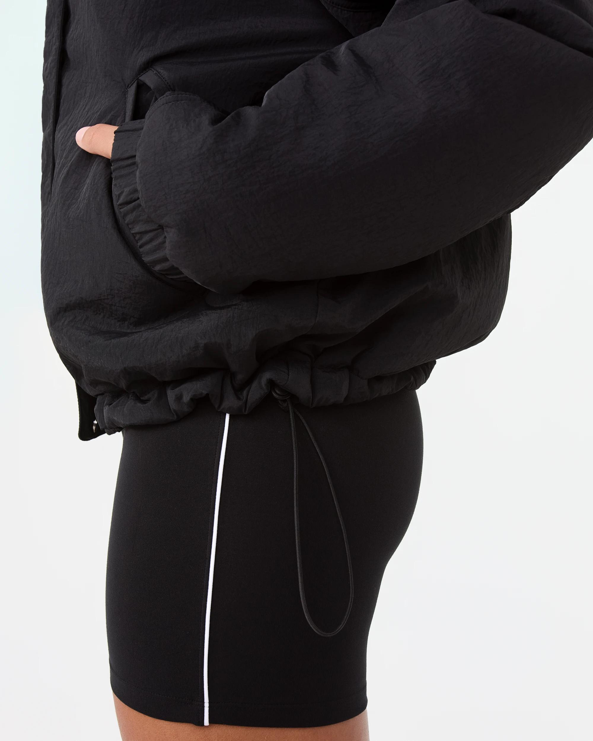 6 Active Womens Zip Through Sports Bomber Jacket Black, 6 of 10