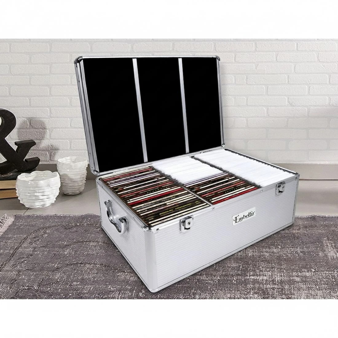 6 Embellir CD Case DVD Cases Wallet Storage Box Holder 500 Discs Aluminium Folders - Silver, 6 of 8