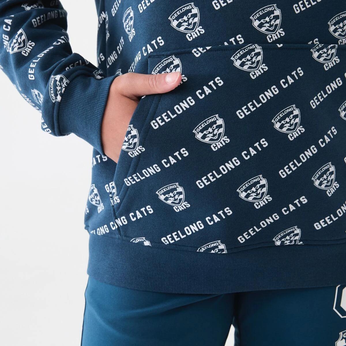 7 Official AFL Kids All Over Print Hoodie Geelong, 7 of 9