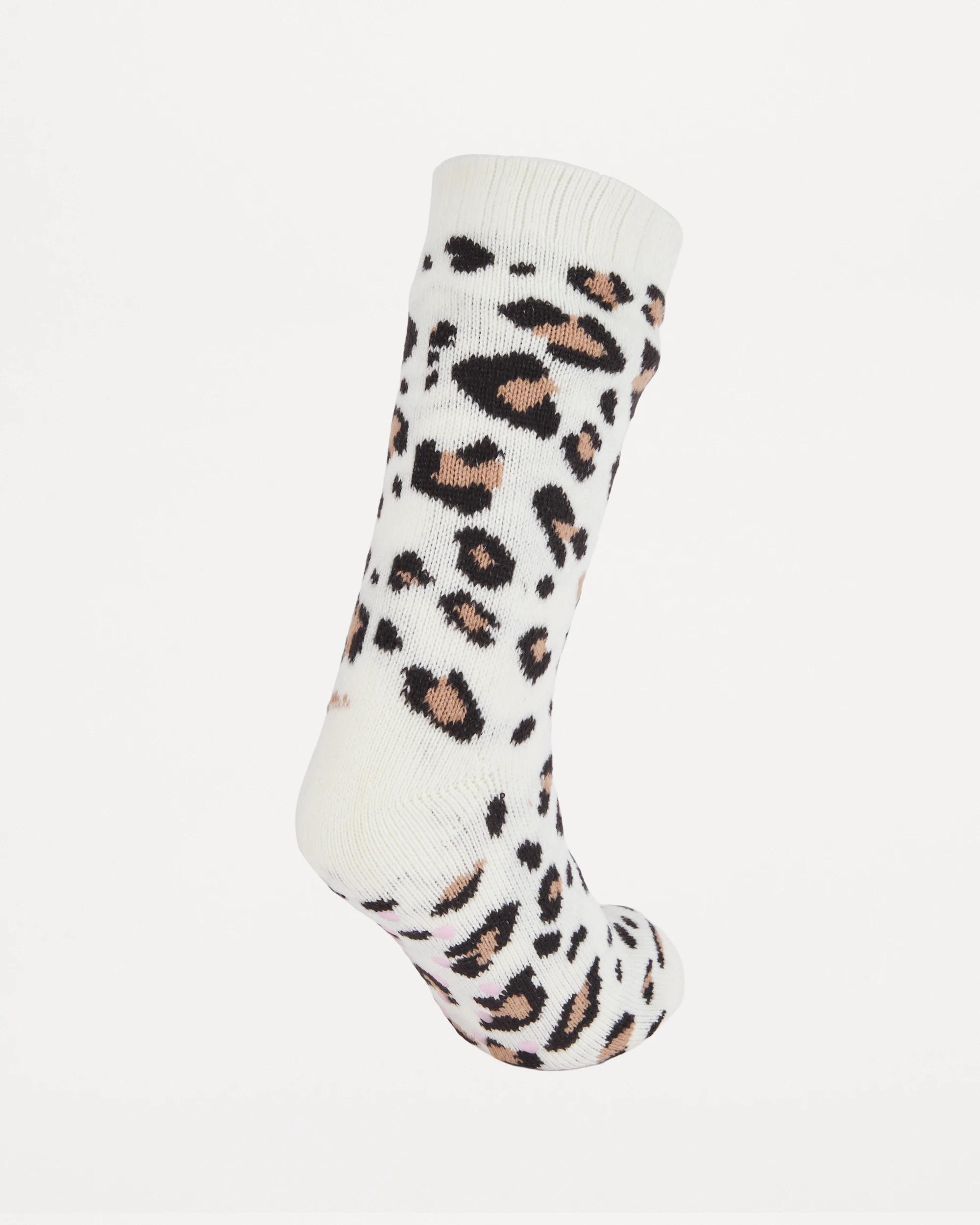 2 Sherpa Lounge Socks Leopard, 2 of 3