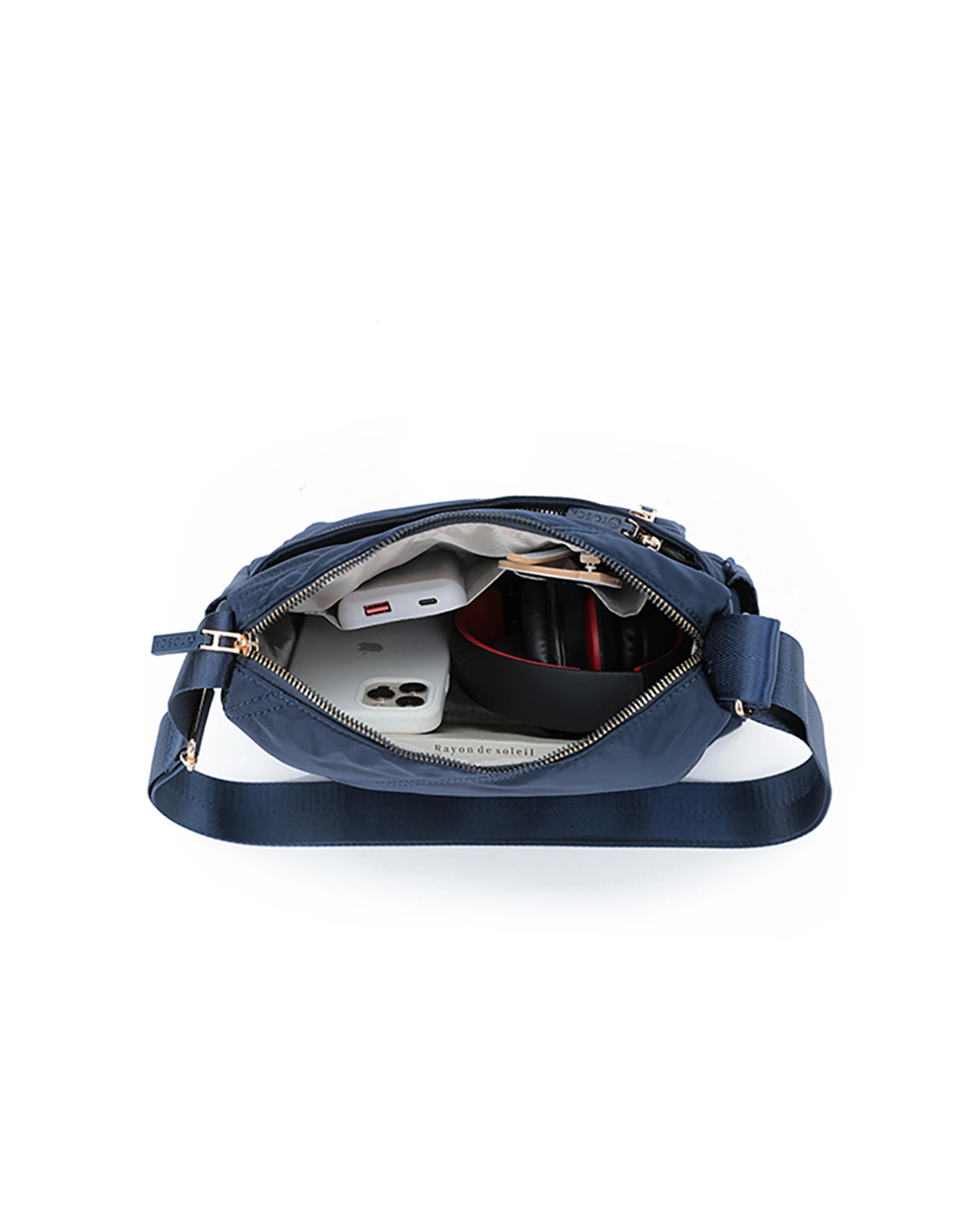 3 Tosca Vegan Shoulder Minimalist Crossbody Handbag - Blue, 3 of 3