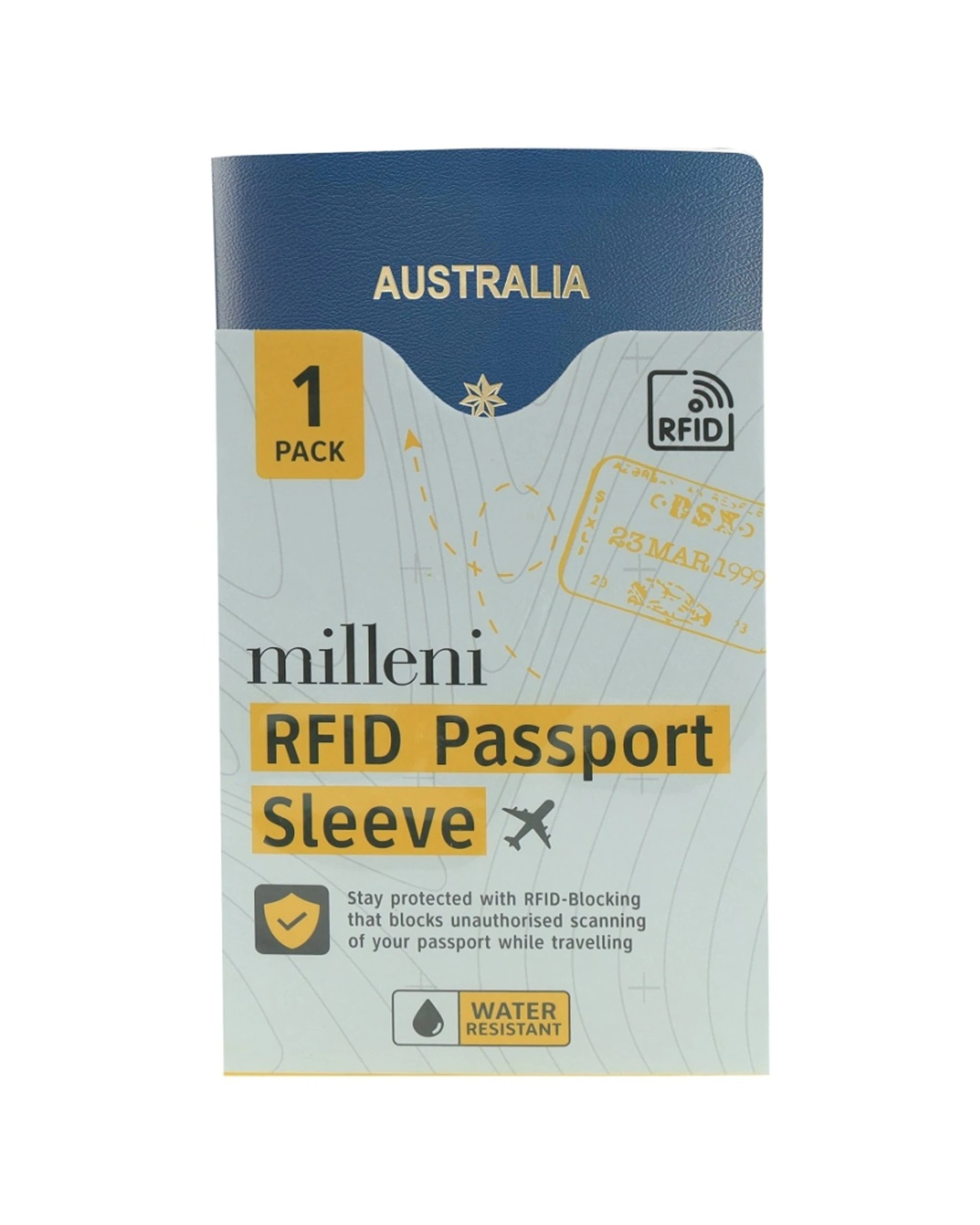 3 Milleni Travel RFID Passport Sleeve Water/Tear Resistant Secure - Clear, 3 of 3