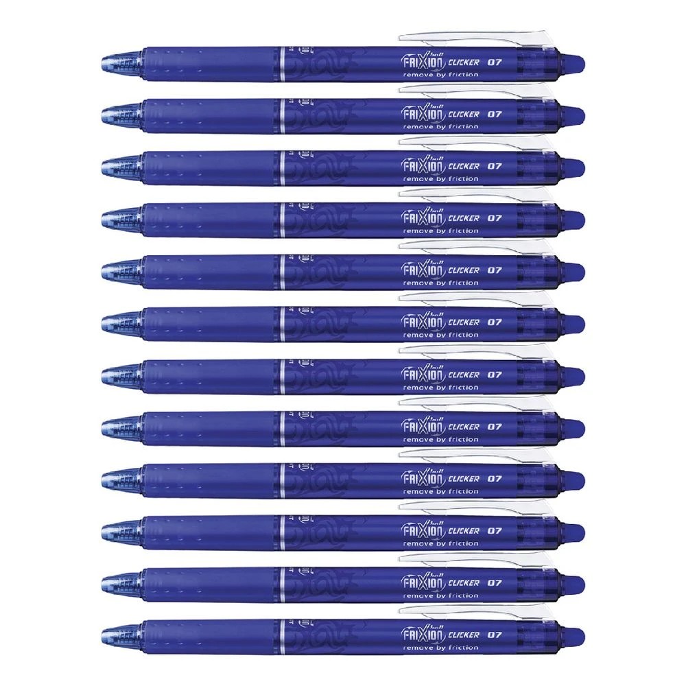 3 PILOT Frixion Clicker Erasable Gel Pen 0.7mm Blue 12 Pack, 3 of 3