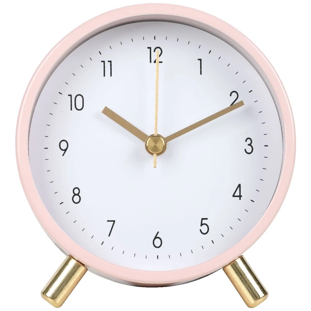 2 Otto Paris Metal Desk Clock Pink, 2 of 2