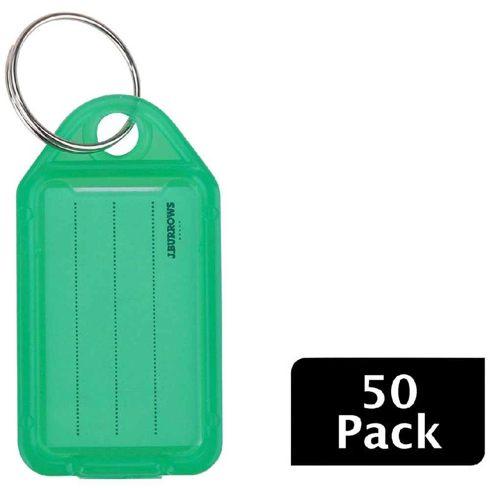 1 J.Burrows Key Tags Green 50 Pack, 1 of 2
