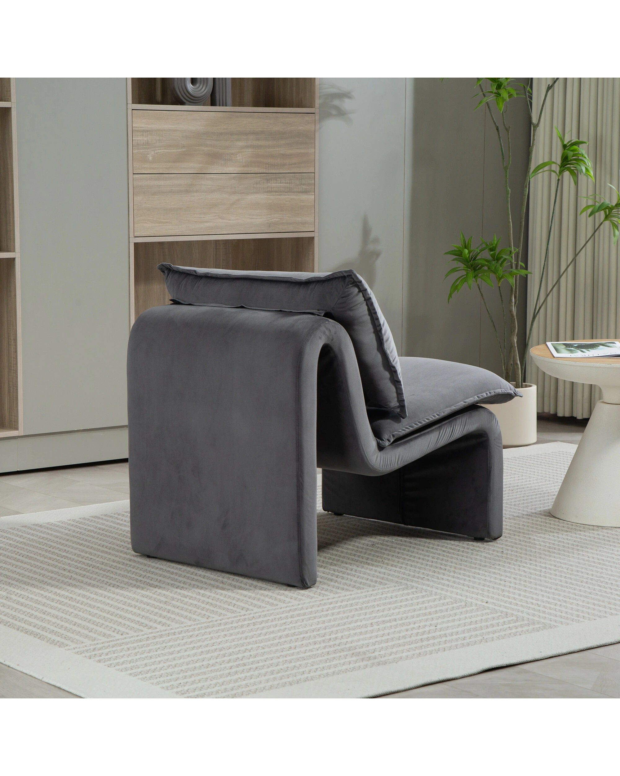 5 IHOMDEC Single Accent Sofa Chair - Grey - Grey, 5 of 10