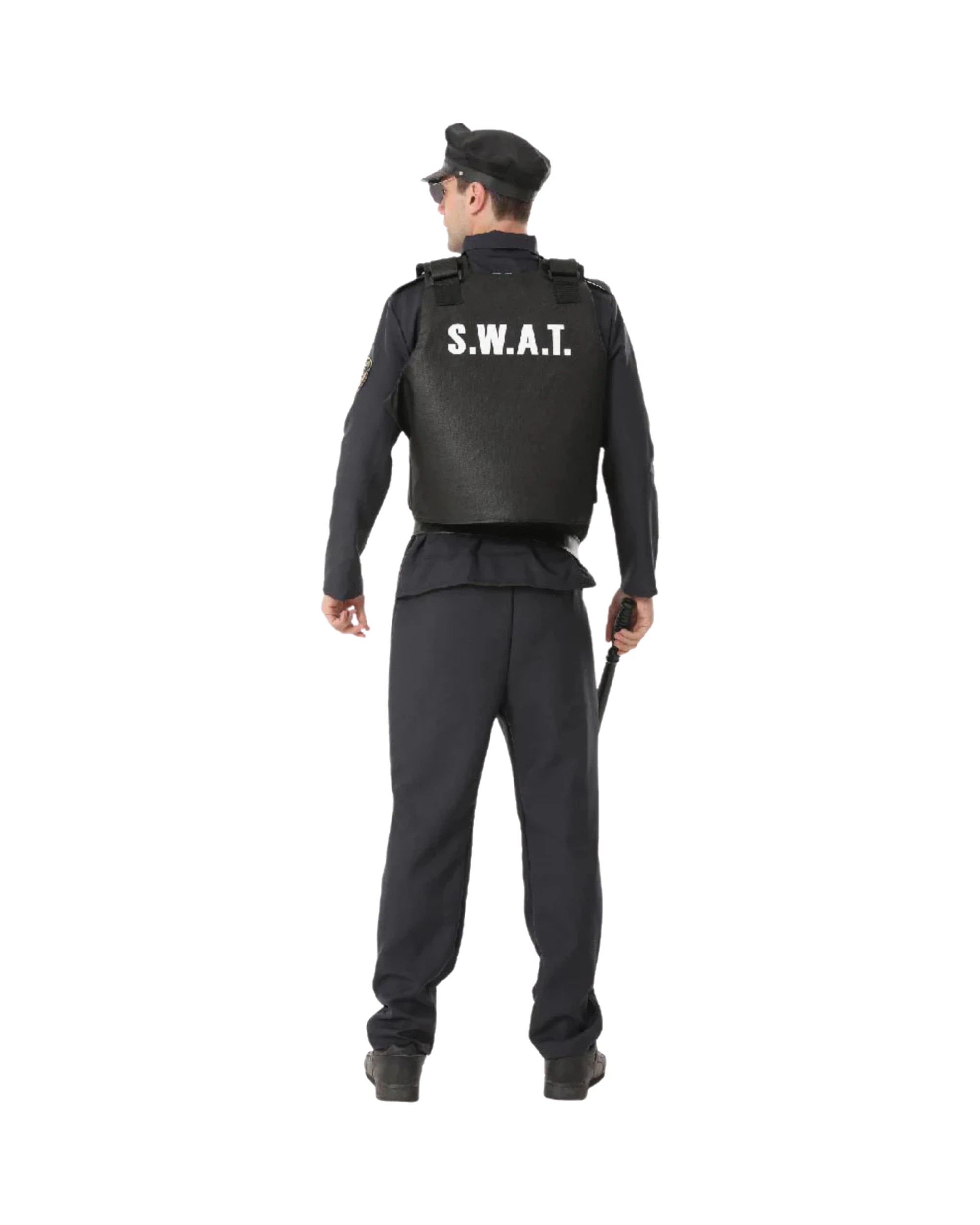 2 Party Planet Adult SWAT Vest Costume - ONE SIZE - Black, 2 of 3
