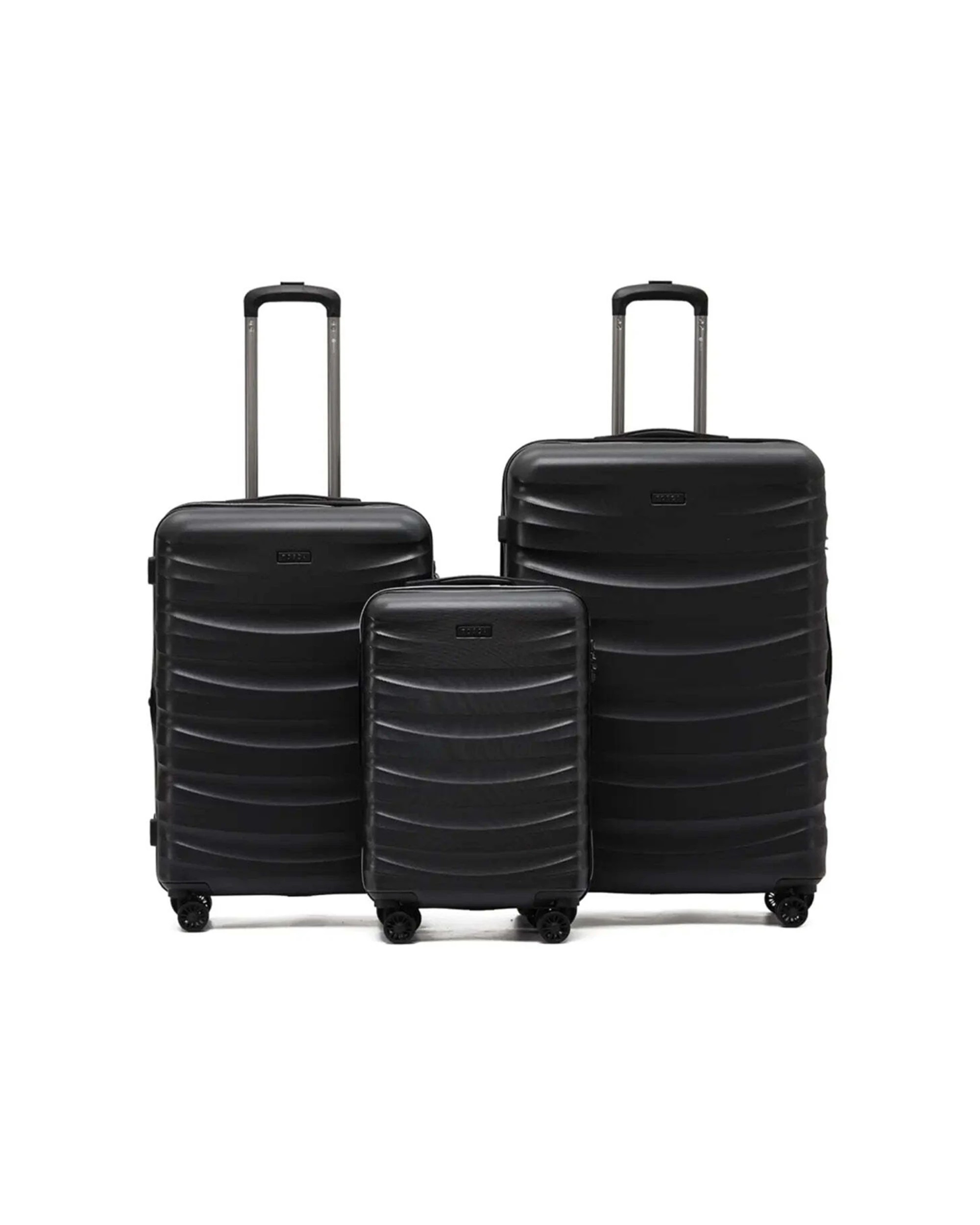 1 Tosca Interstellar 4-Wheel Expandable Suitcase Set of 3 Small Medium Large - Black, 1 of 5