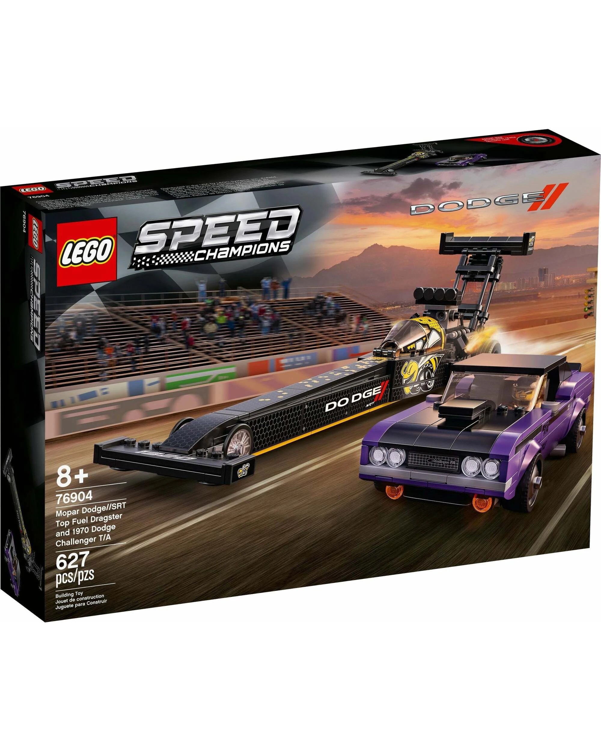 1 LEGO Speed Champion 76904 Mopar SRT Top Fuel Dragster 1970 Dodge Challenger, 1 of 5