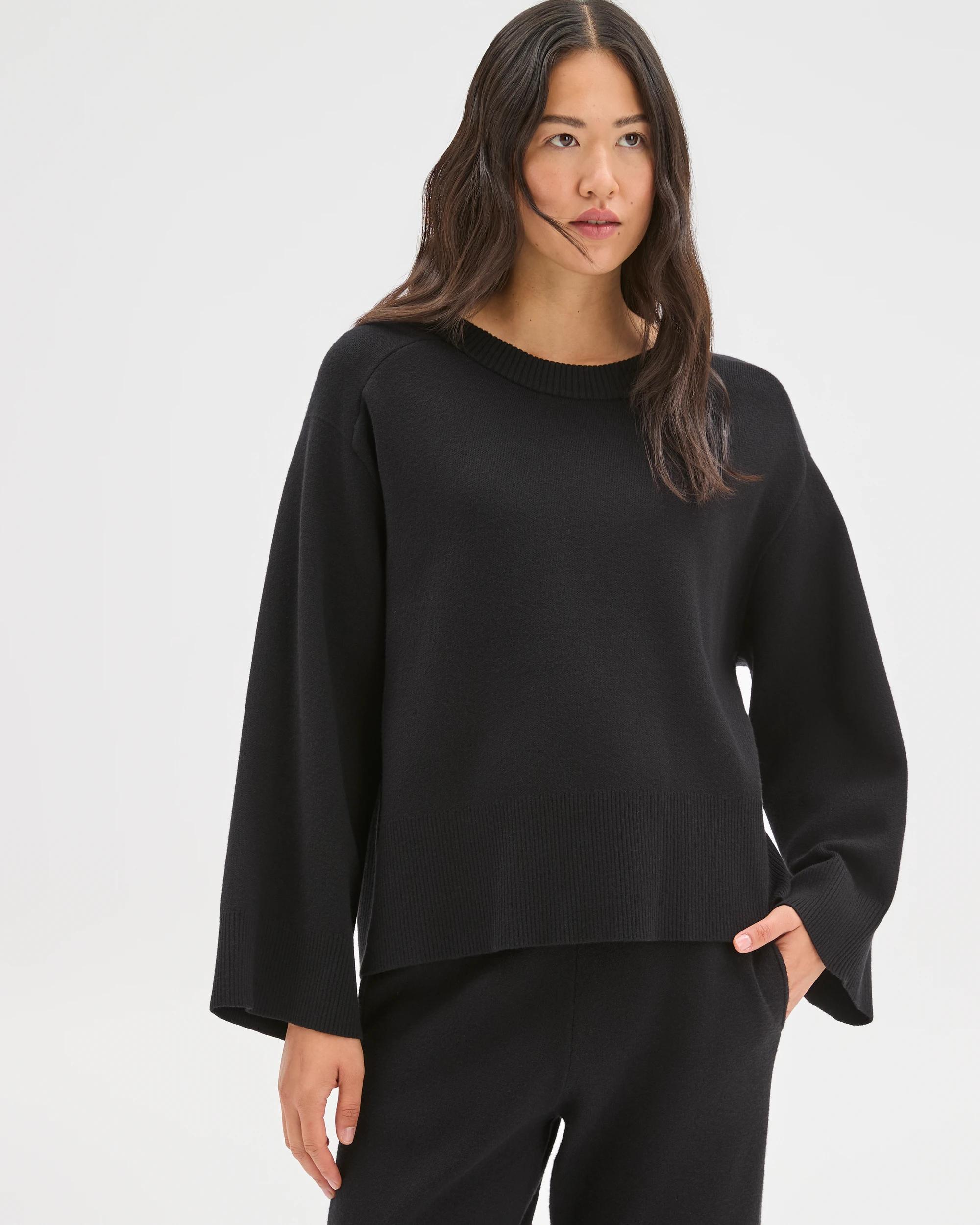 6 Target Woman Clean Knit Crew Neck Jumper BLACK, 6 of 6