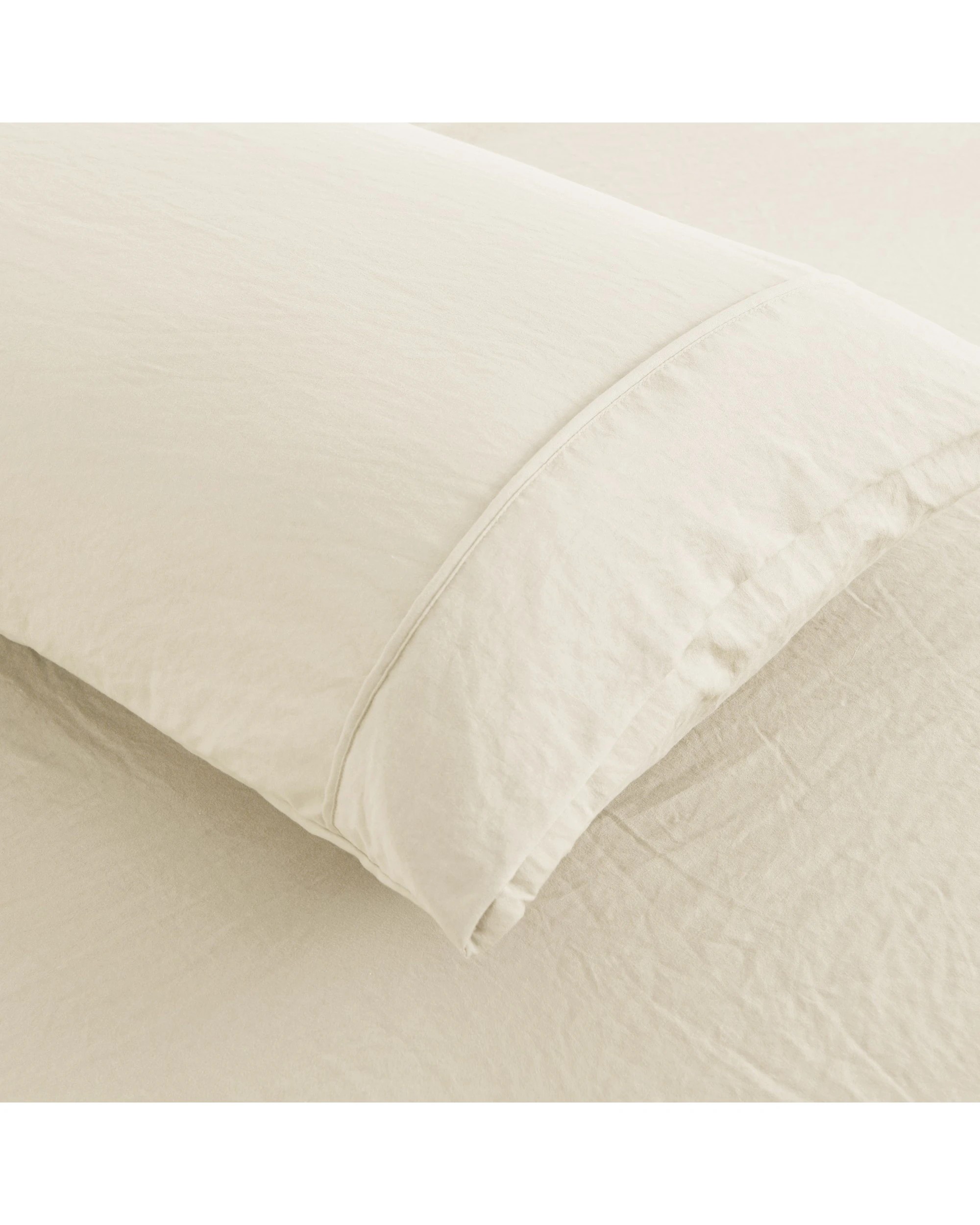 5 Dreamaker Superfine Washed Microfibre Combo Fitted Sheet Set - King Single Bed - Natural, 5 of 8