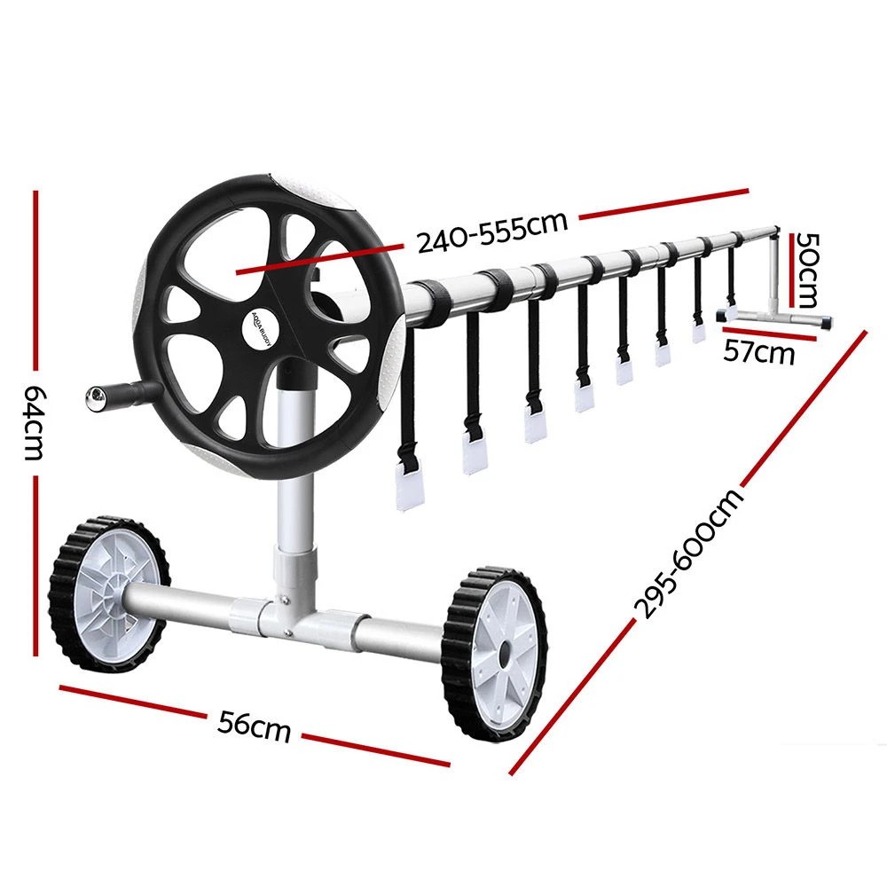 2 Aquabuddy Pool Cover 500 Micron 6.5x3m  Swimming Pool Solar Blanket 5.5m Roller - Multi, 2 of 6