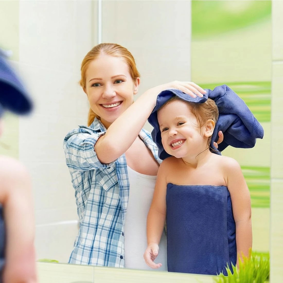 2 6 Pack Bath Towels Set Cotton Towel - Blue, 2 of 4