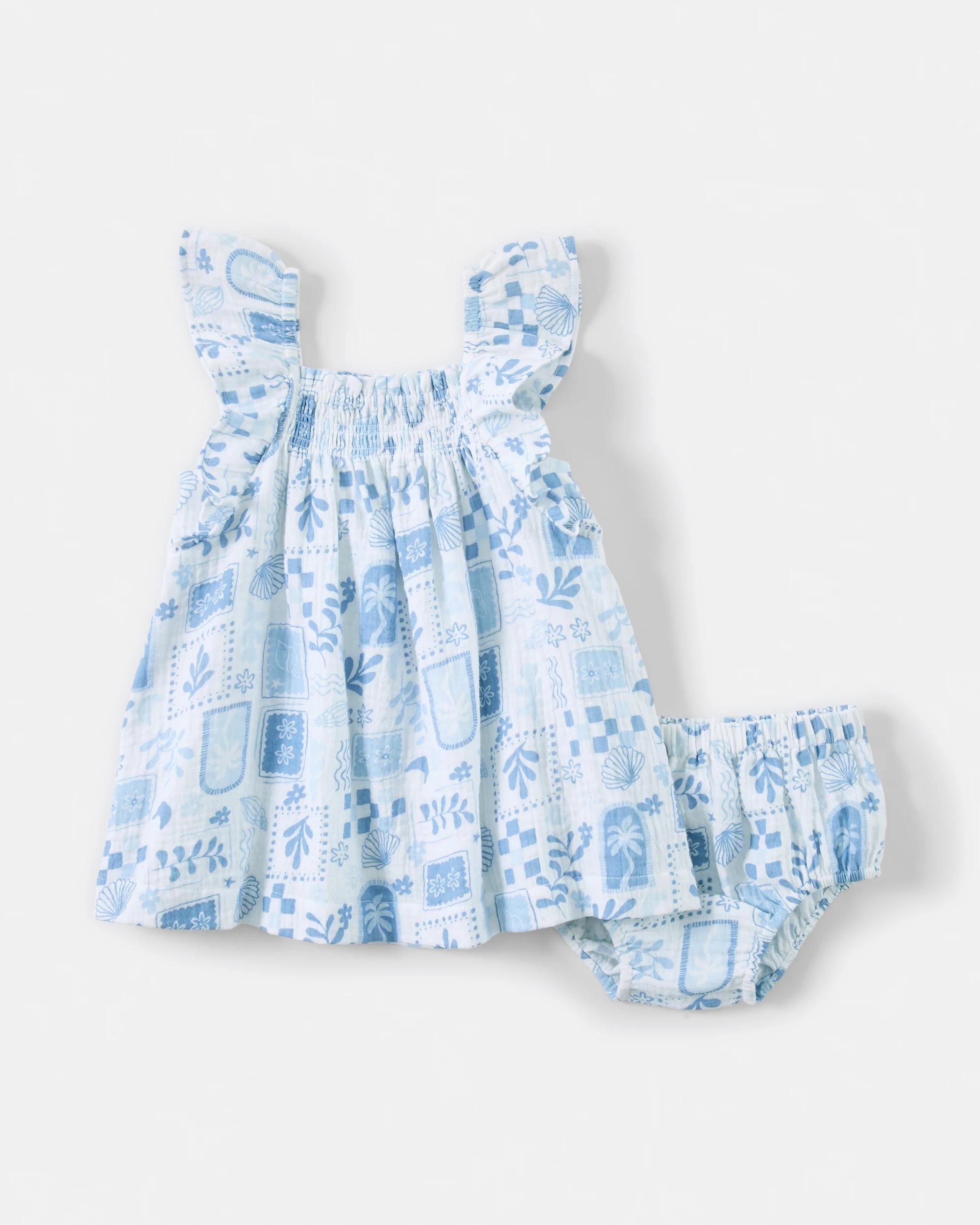 1 Flutter Sleeve Dress BLUE COASTAL, 1 of 6