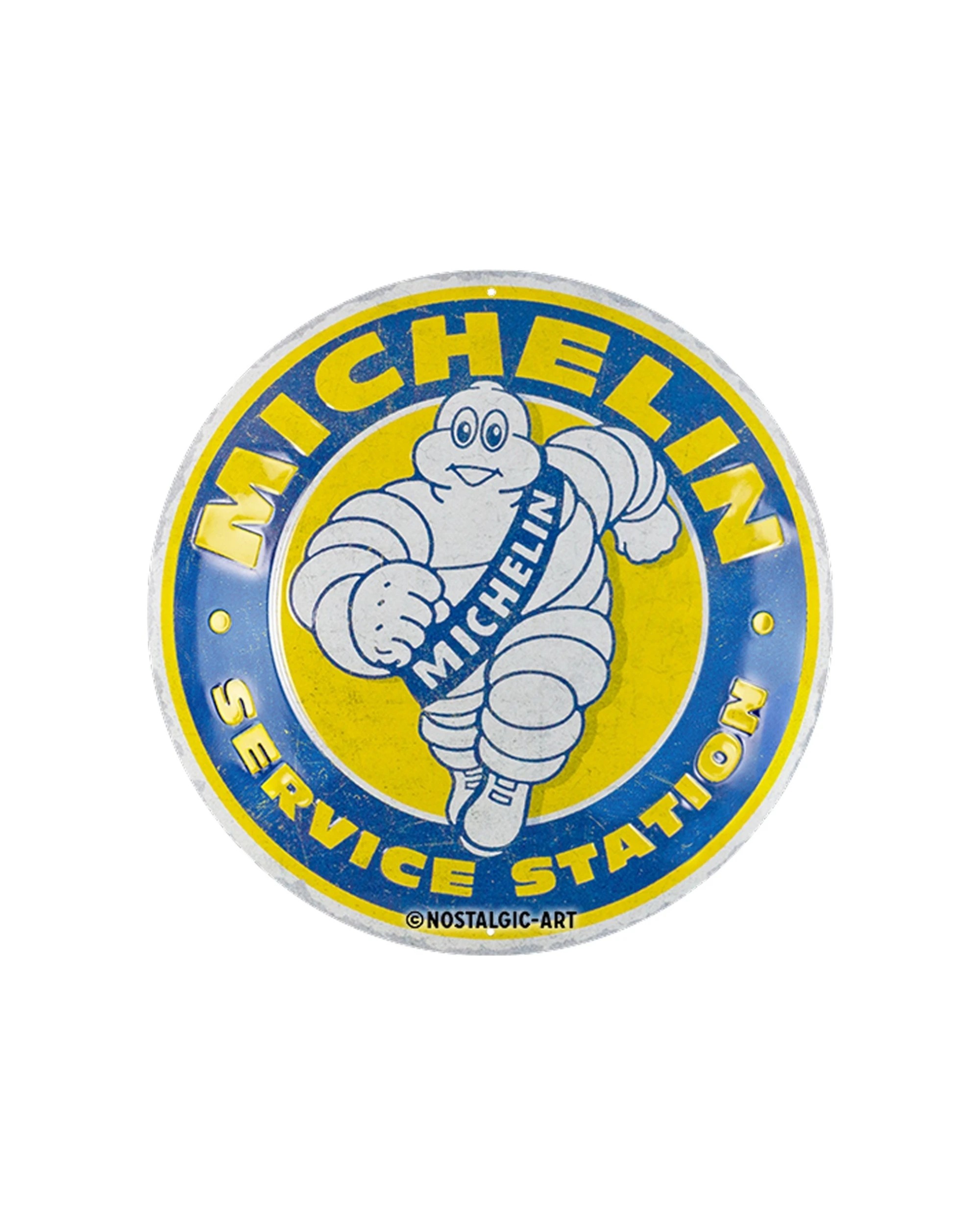 1 Nostalgic-Art 35cm Round Sign Michelin Service Station Metal Wall Decor - Multi, 1 of 1