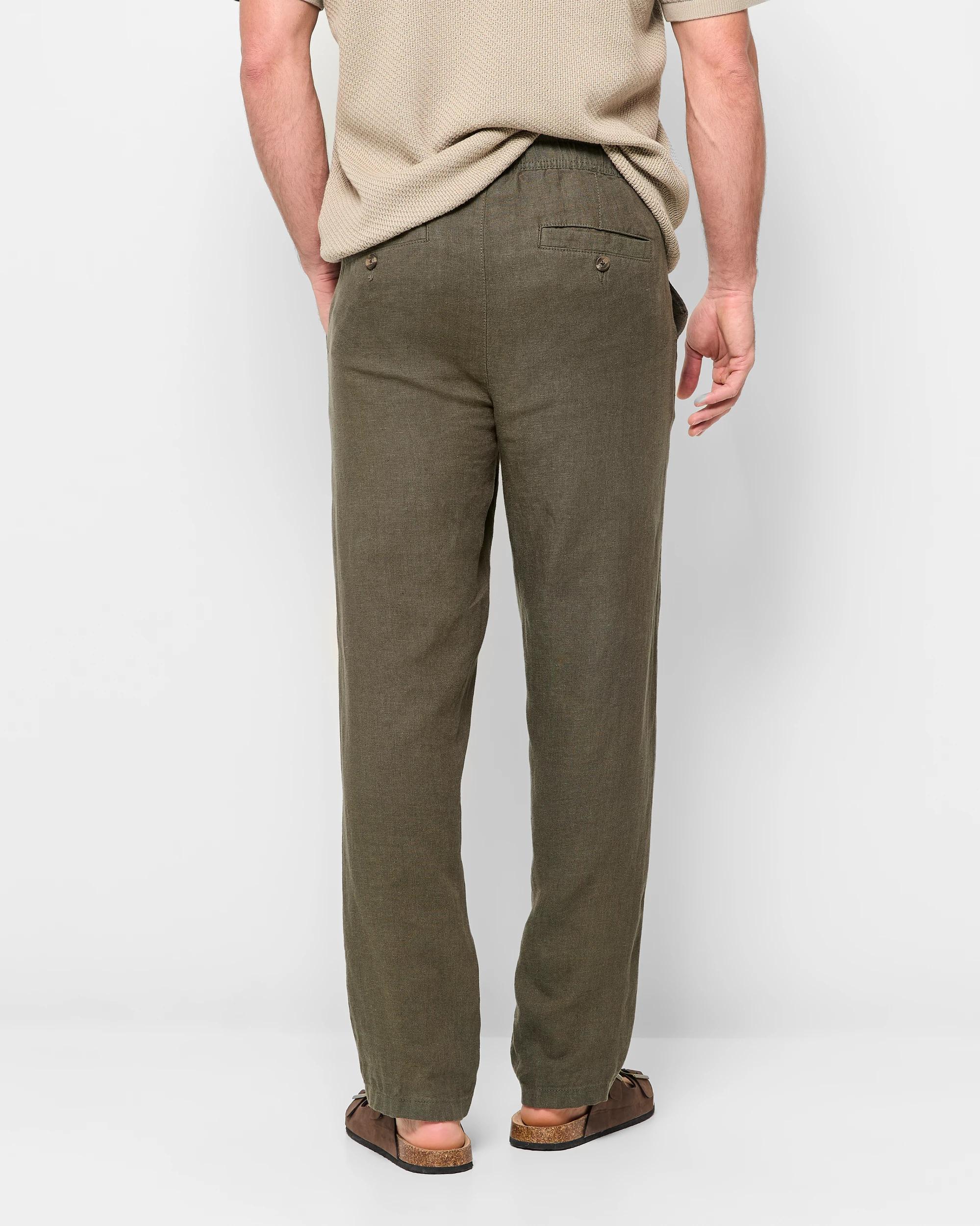8 Target European Linen Pants DARK OLIVE, 8 of 10