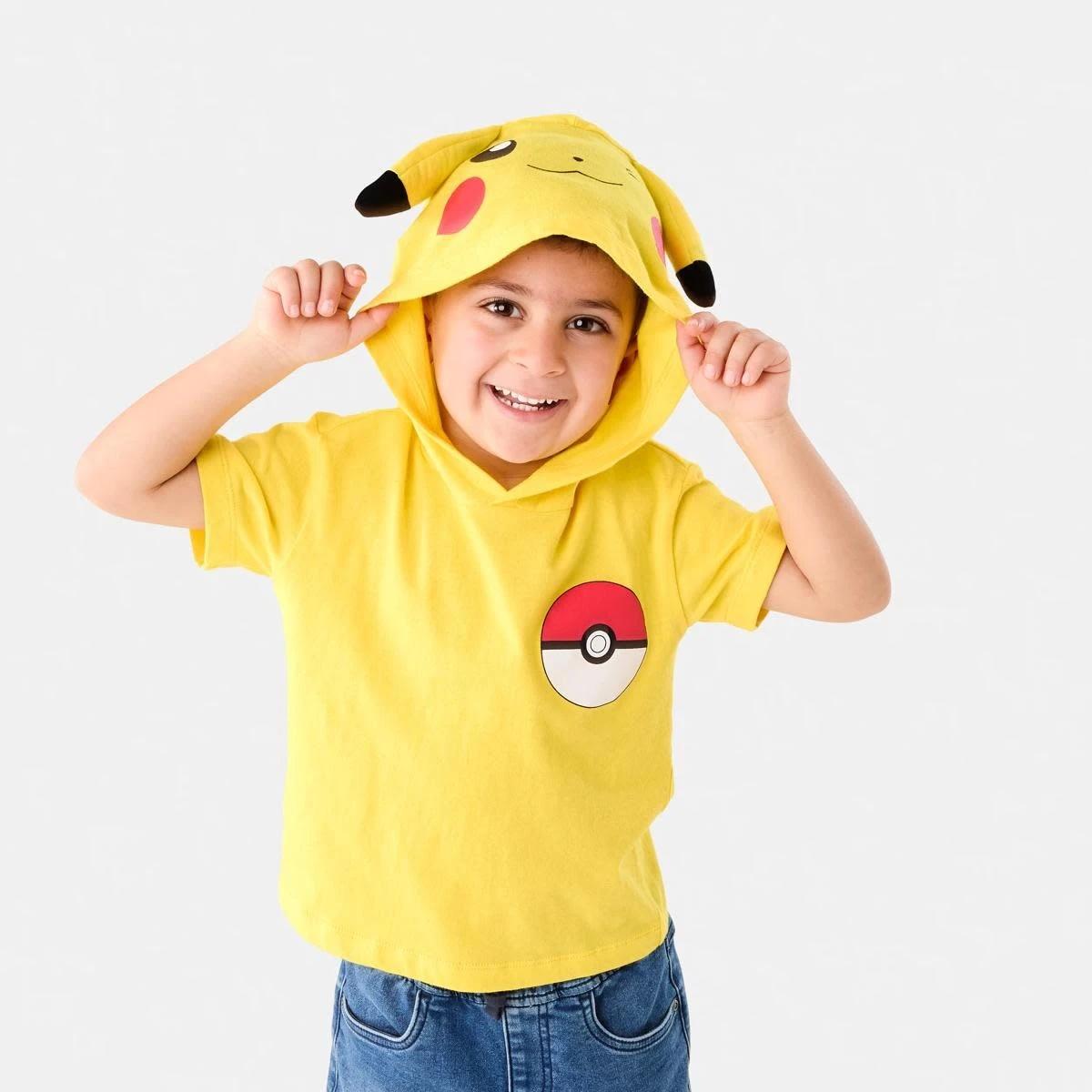 1 Pokemon License Character Hooded T-shirt PIKACHU, 1 of 9