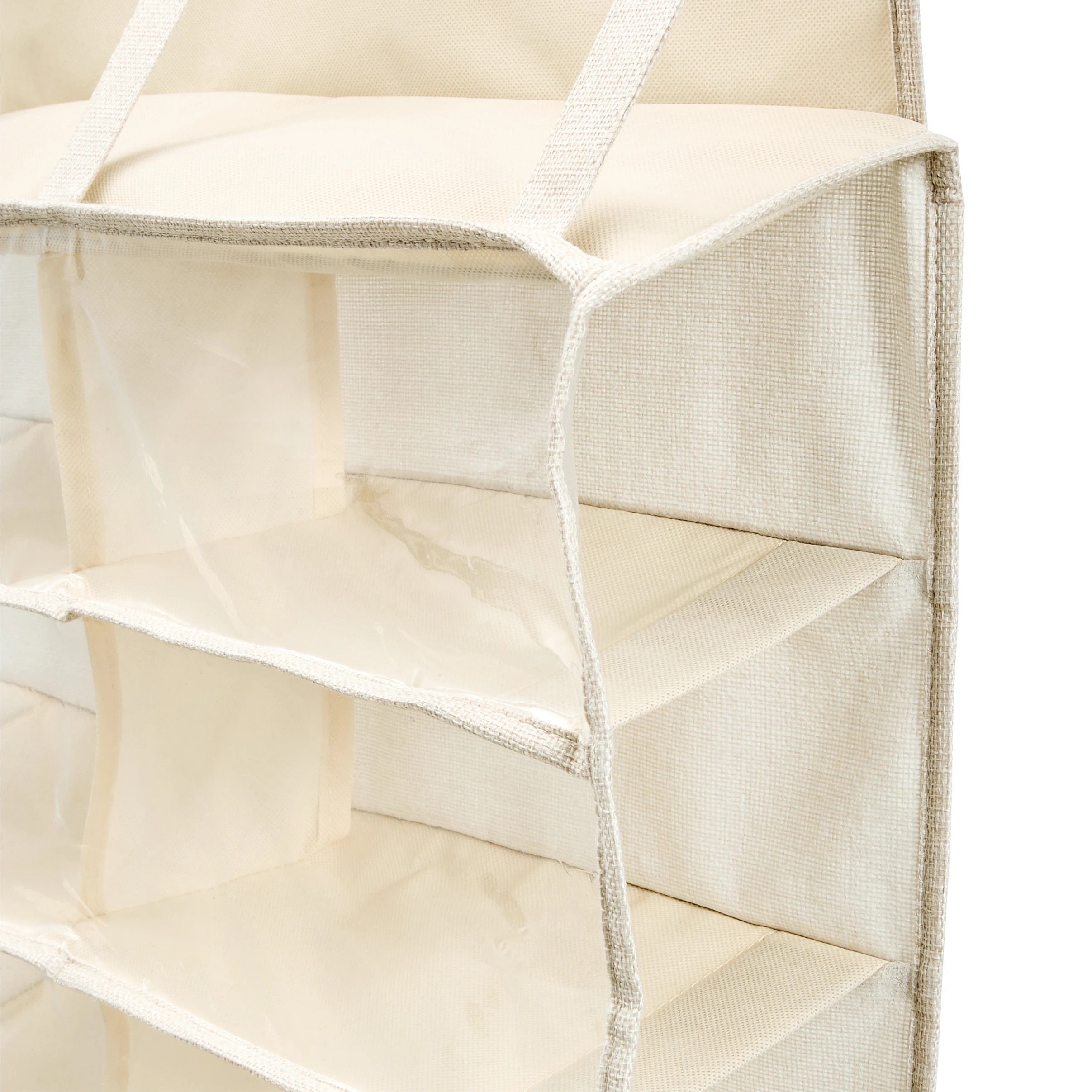 5 Linen Look 16 Pocket Hanging Shoe Storage, 5 of 6
