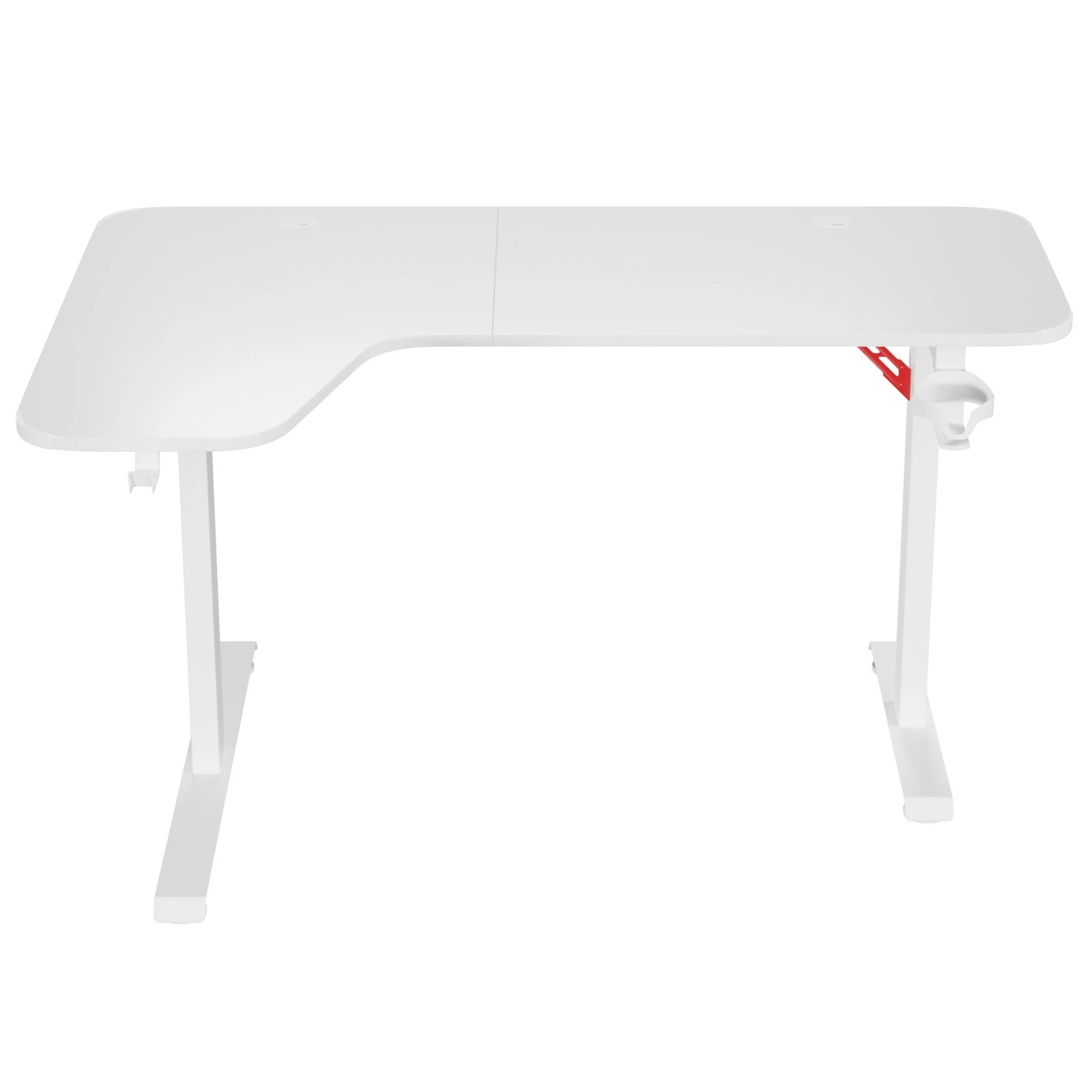 4 Advwin 140cm L Shaped Computer Gaming Desk With Rgb Led Light White, 4 of 5