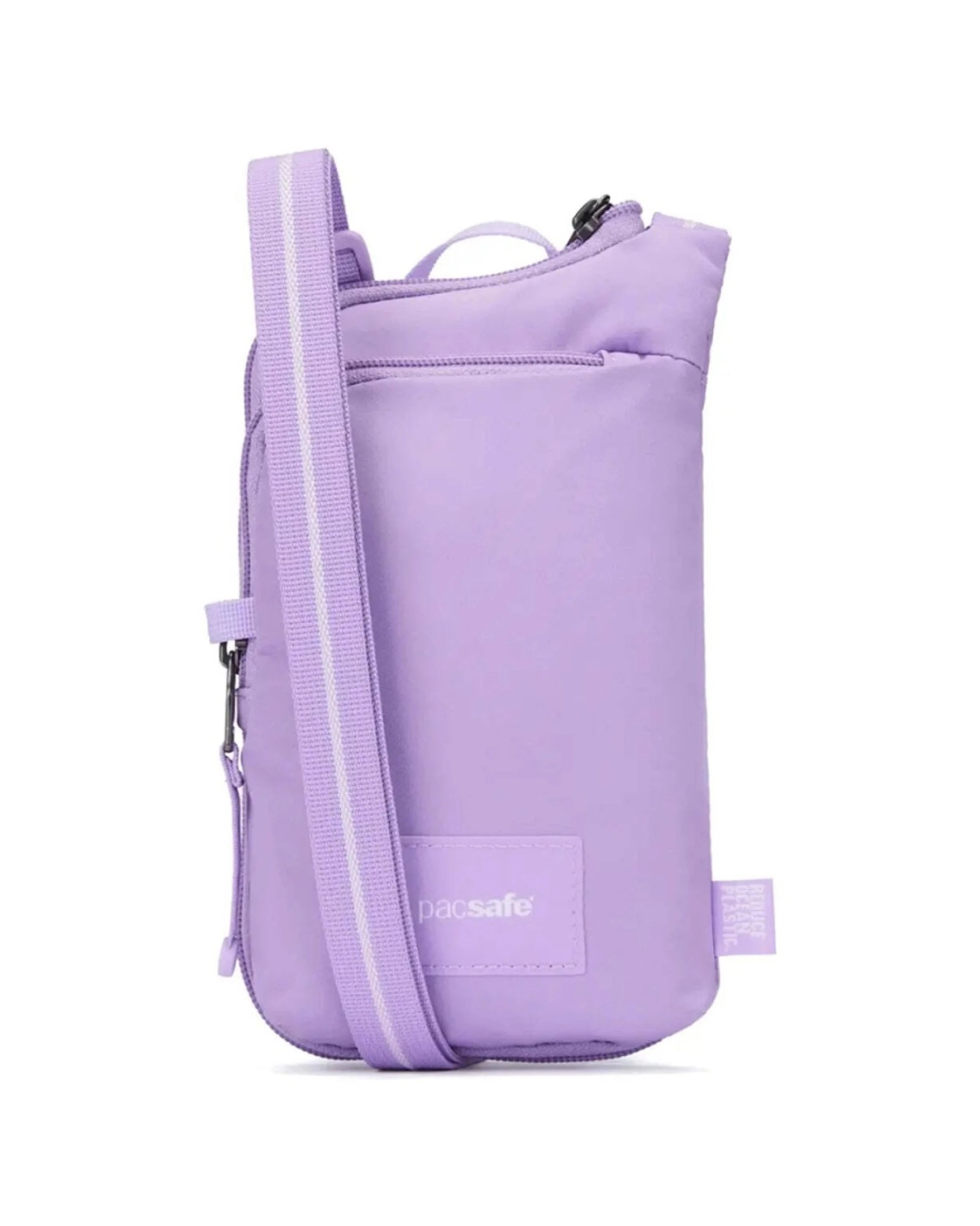 1 Pacsafe Go Anti-Theft RFID Blocking Tech Secure Crossbody Bag Zip Clip Lavendar - Purple, 1 of 7