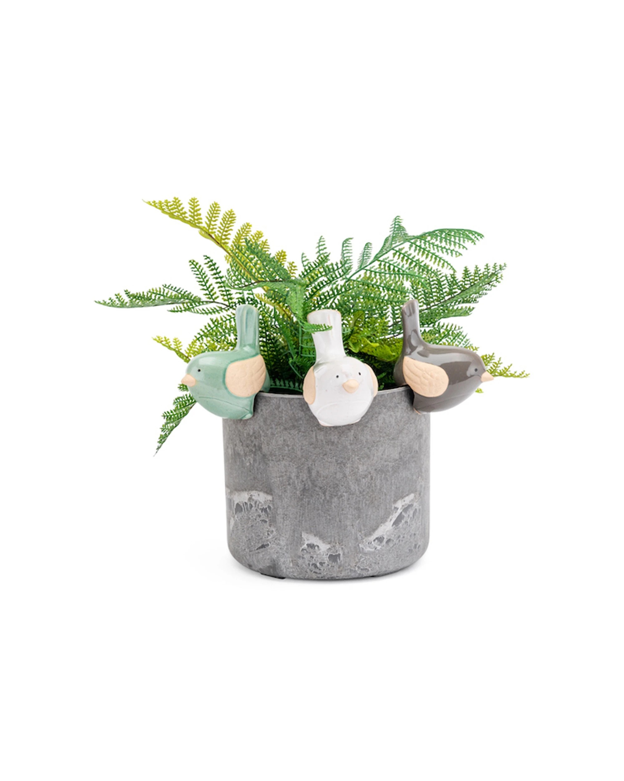 3 Alfresco Bird 7.5cm Pot Planter Sitter Ornament Decor - Multi, 3 of 3
