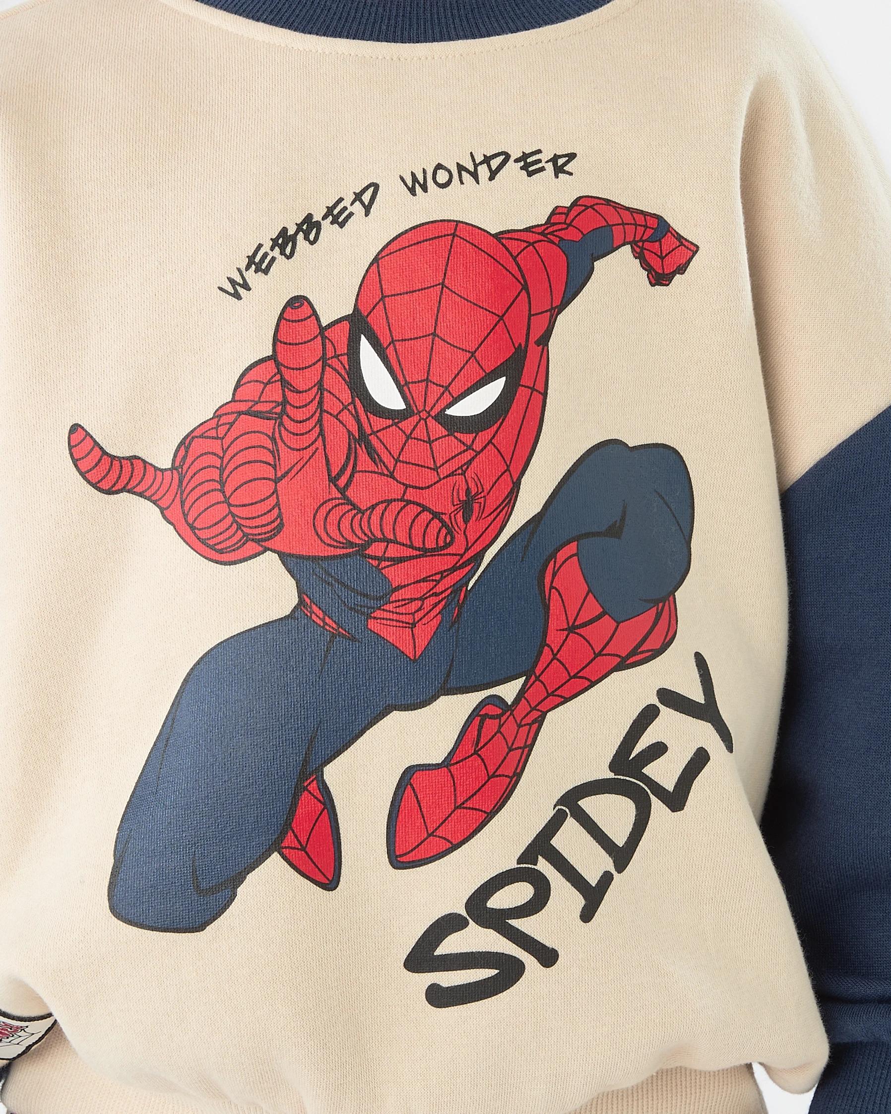 6 Spider-Man License Oversized Print Crew Neck Sweatshirt Spiderman, 6 of 8