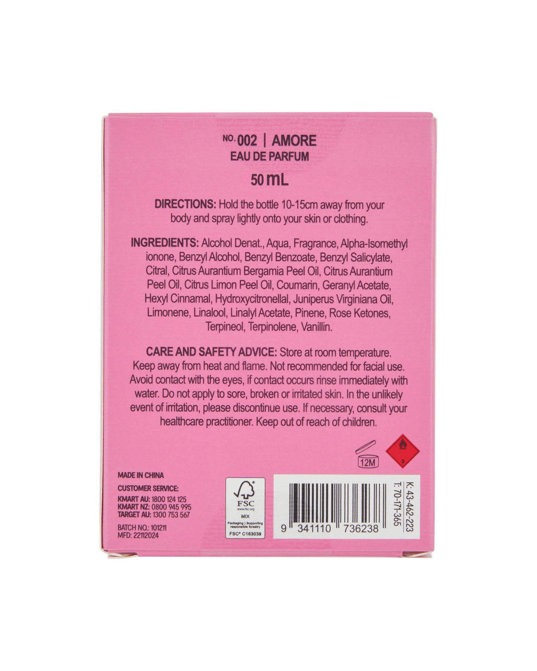 6 OXX Fragrance No. 002 Amore Eau De Parfum - Bergamot, Jasmine and Sandalwood, 6 of 6